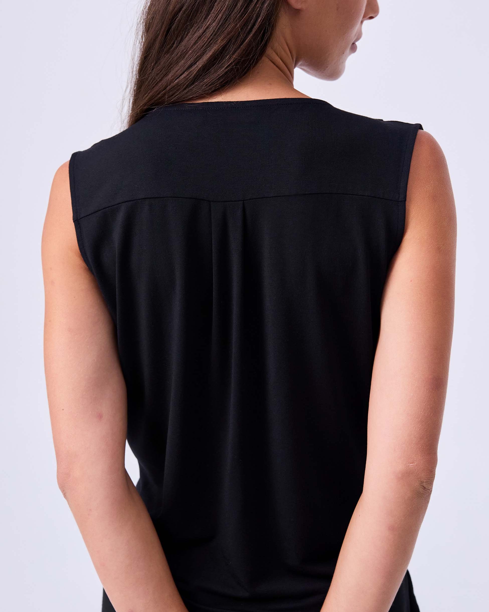 Athena Drape Top - Black