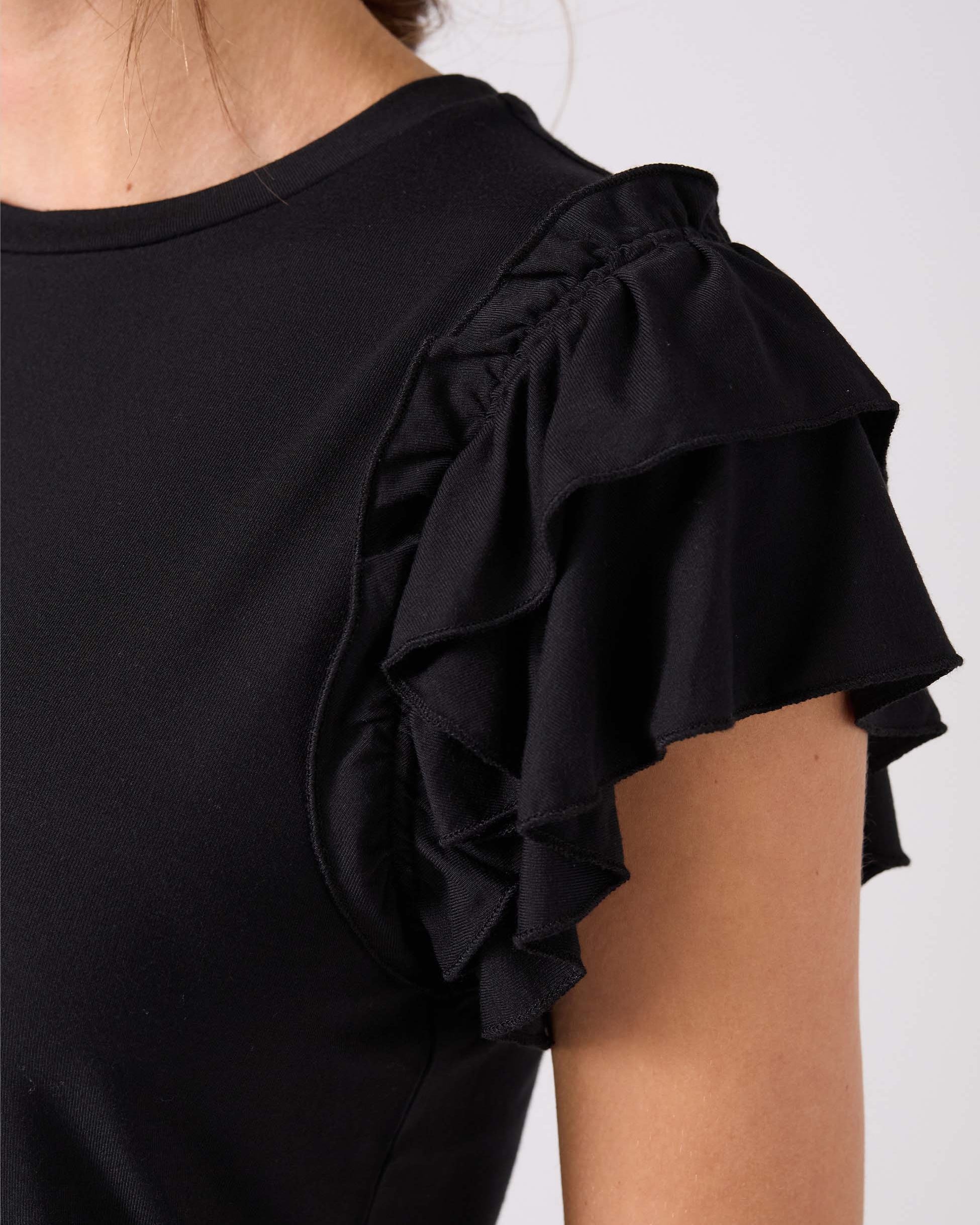 Ruffle Top - Black