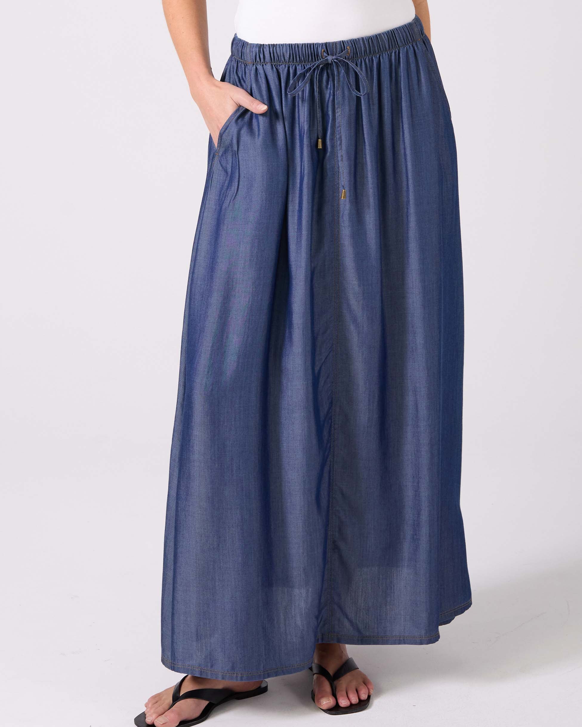 Tencel Millie Skirt - Dark Denim