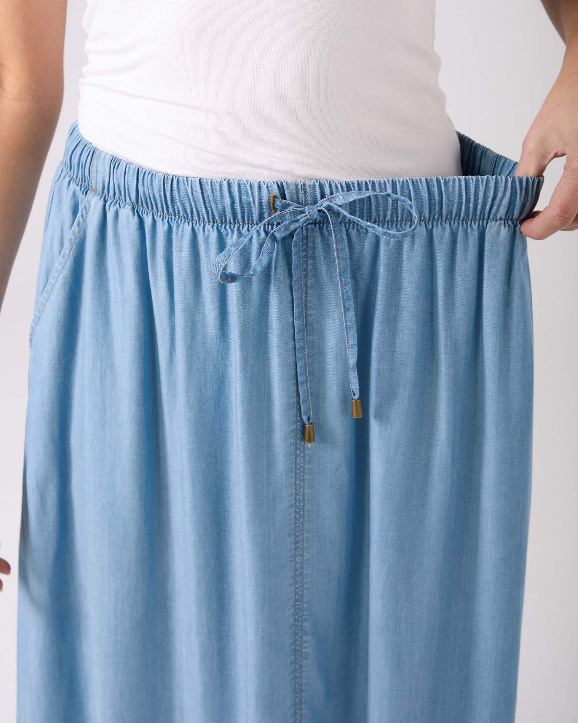 Tencel Millie Skirt - Light Denim