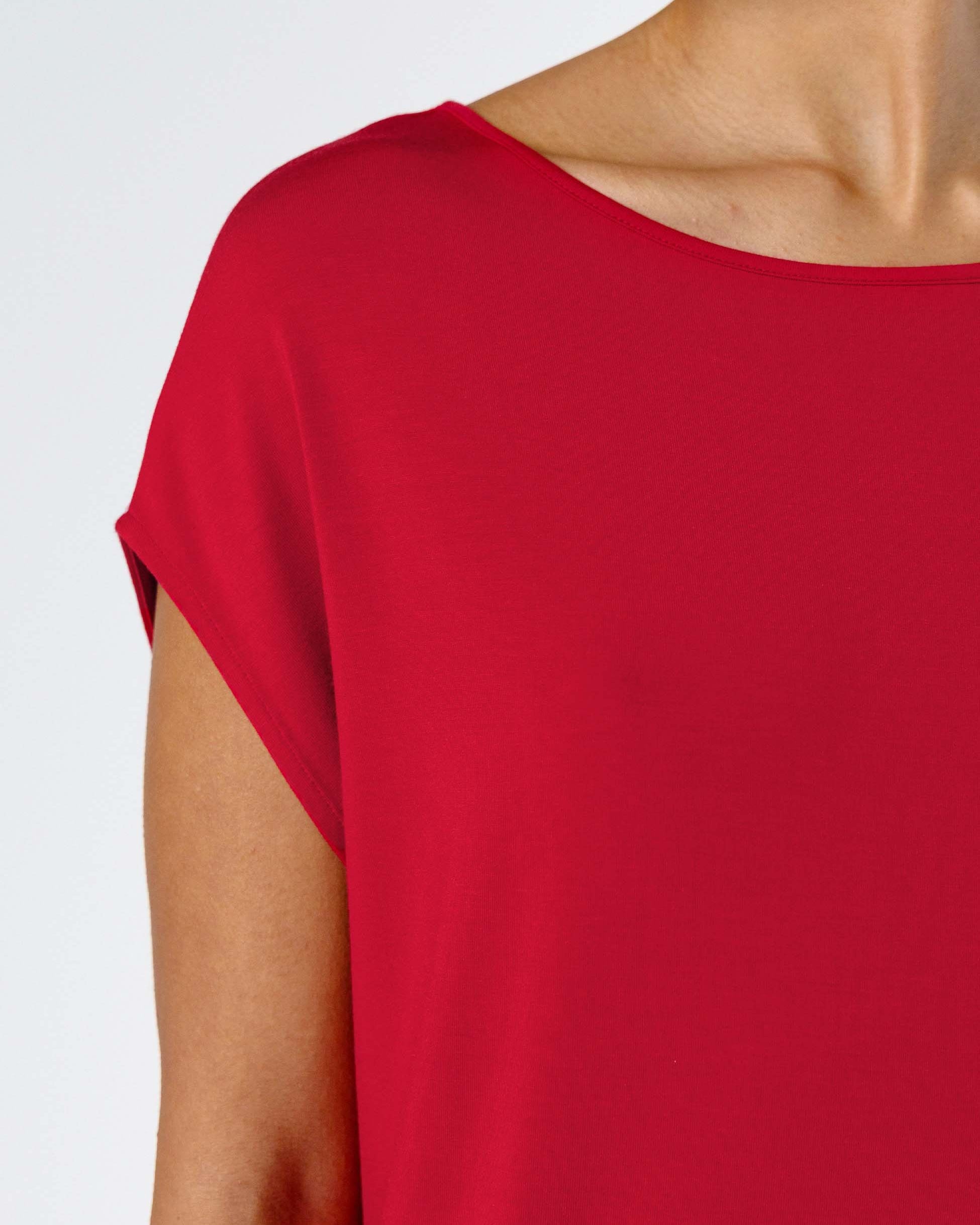 Modal Luxe Layer Tee - Cherry