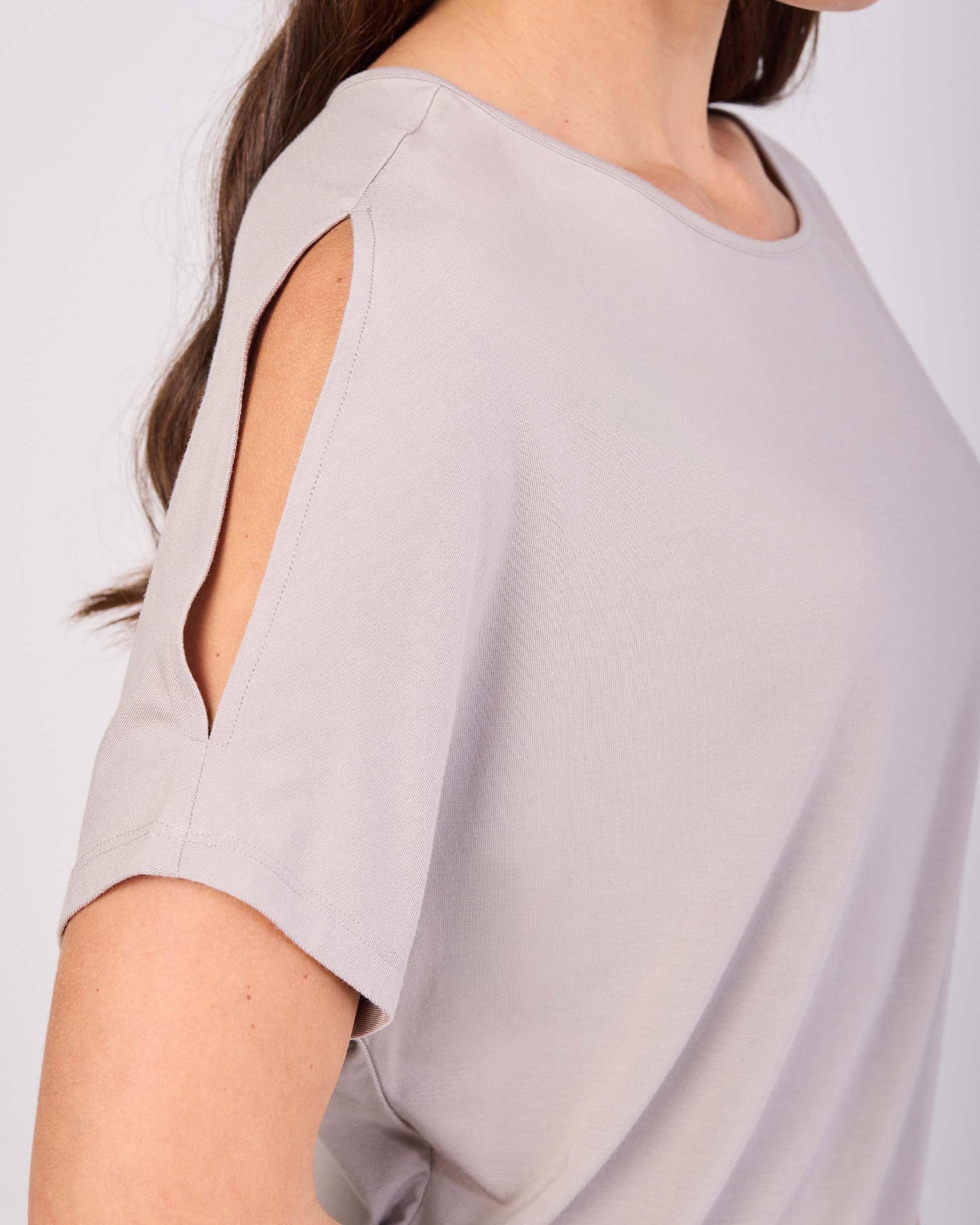 Keyhole Sleeve Luxe Tee - Paloma
