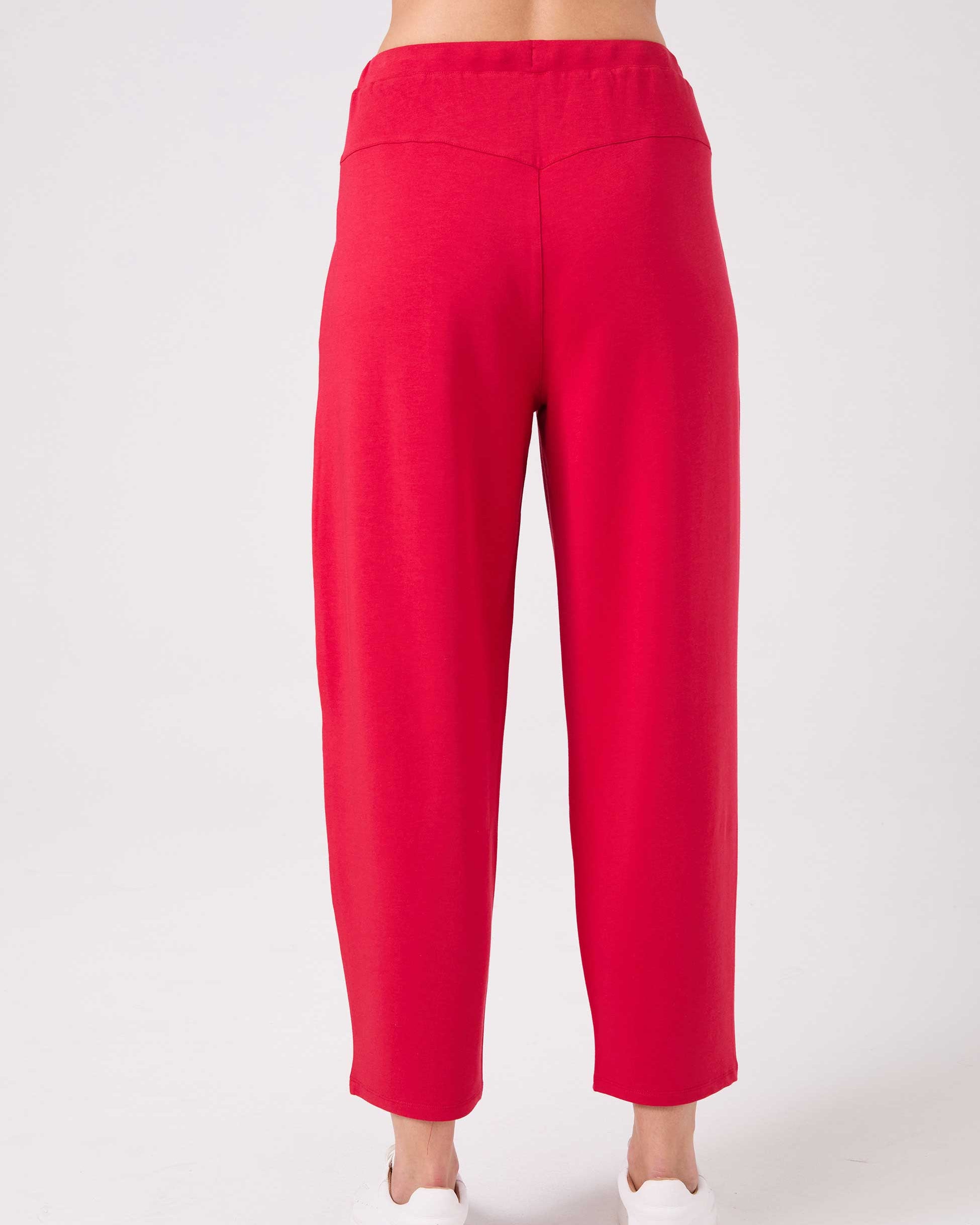Kyoto Ankle Length French Terry Jogger - Cherry