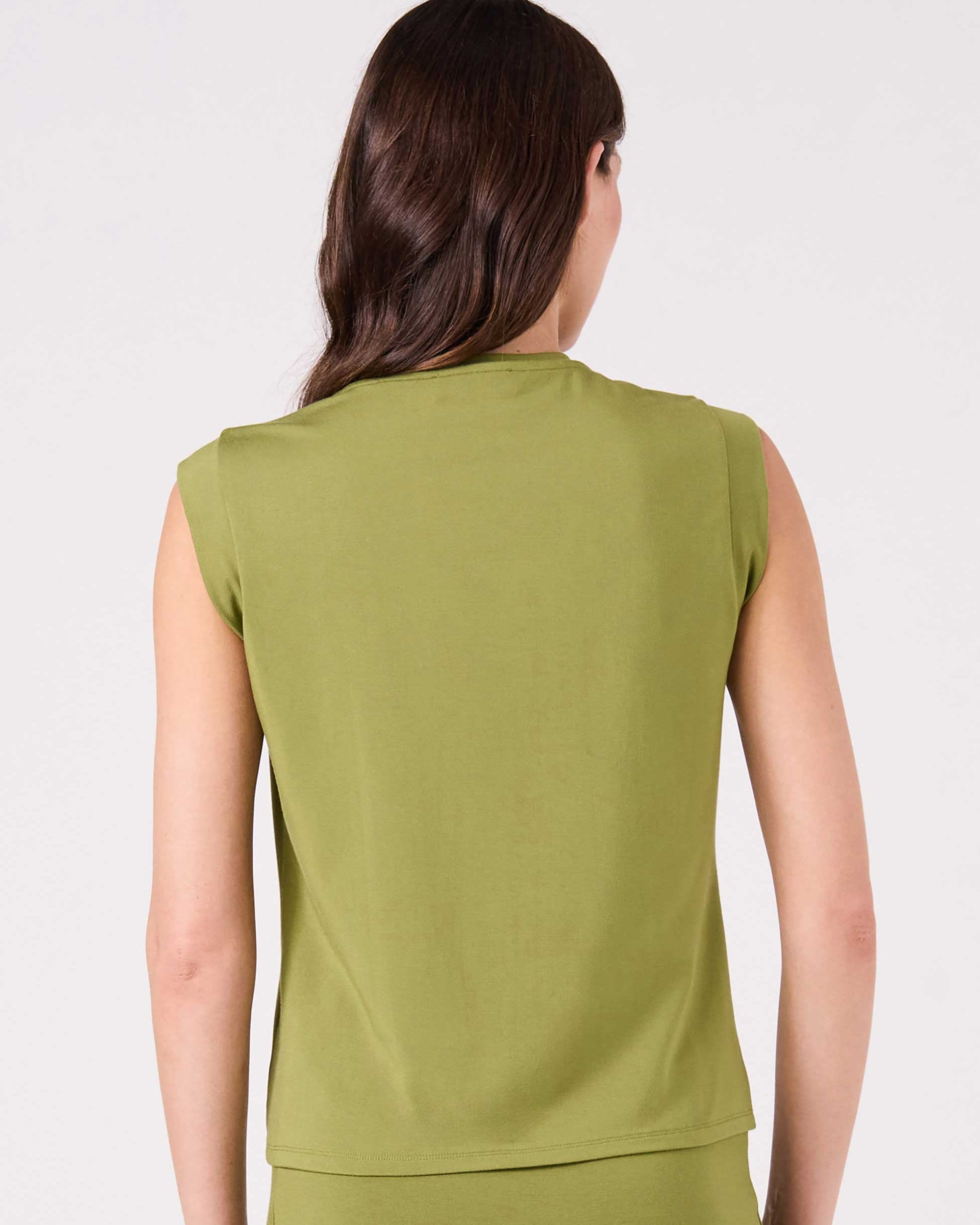 Modal Cap Sleeve Tee - Olive