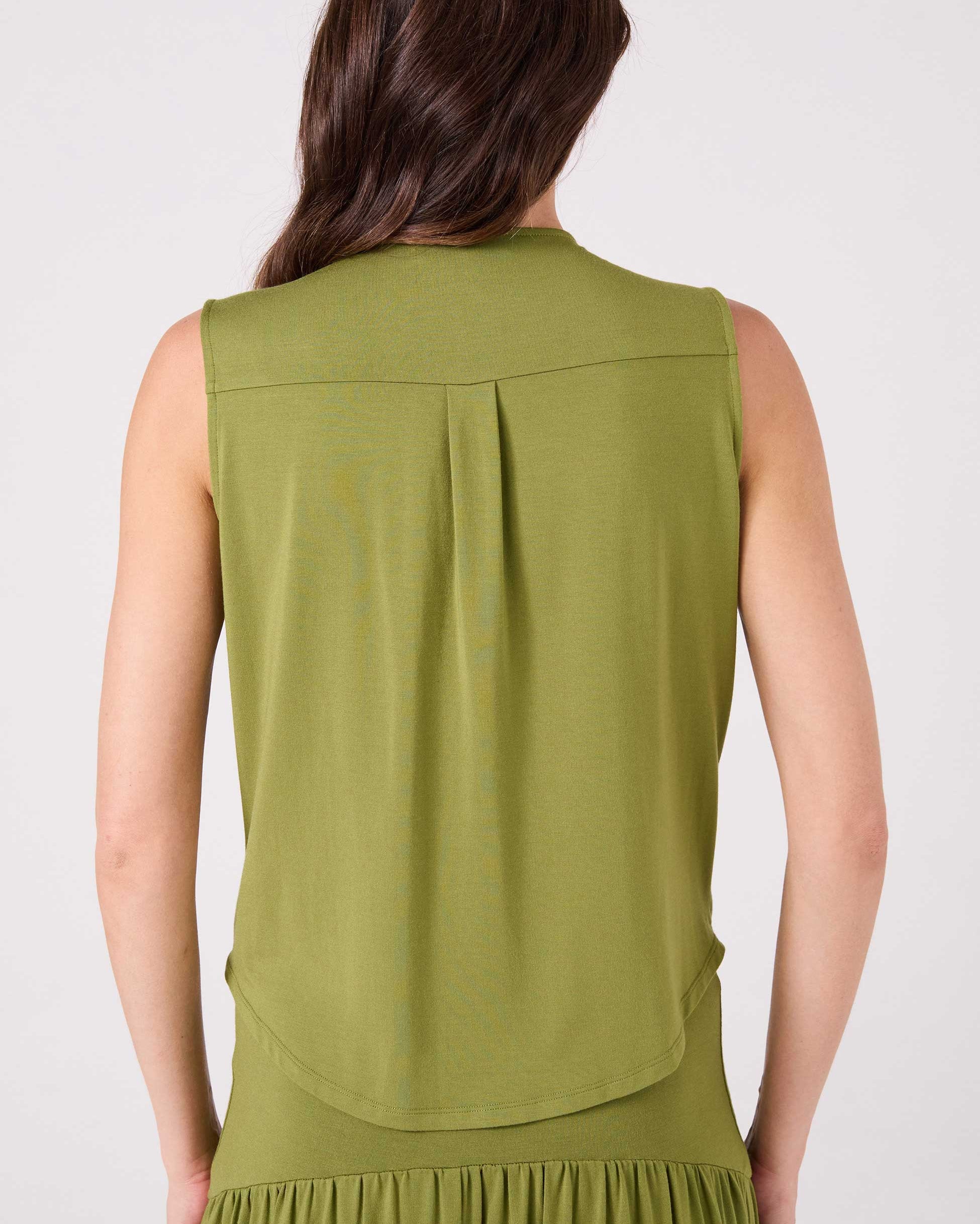 Athena Drape Top - Olive