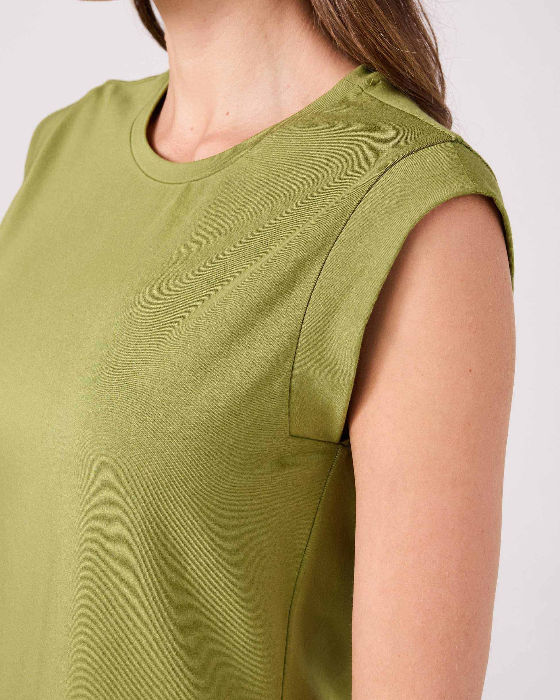 Modal Cap Sleeve Tee - Olive