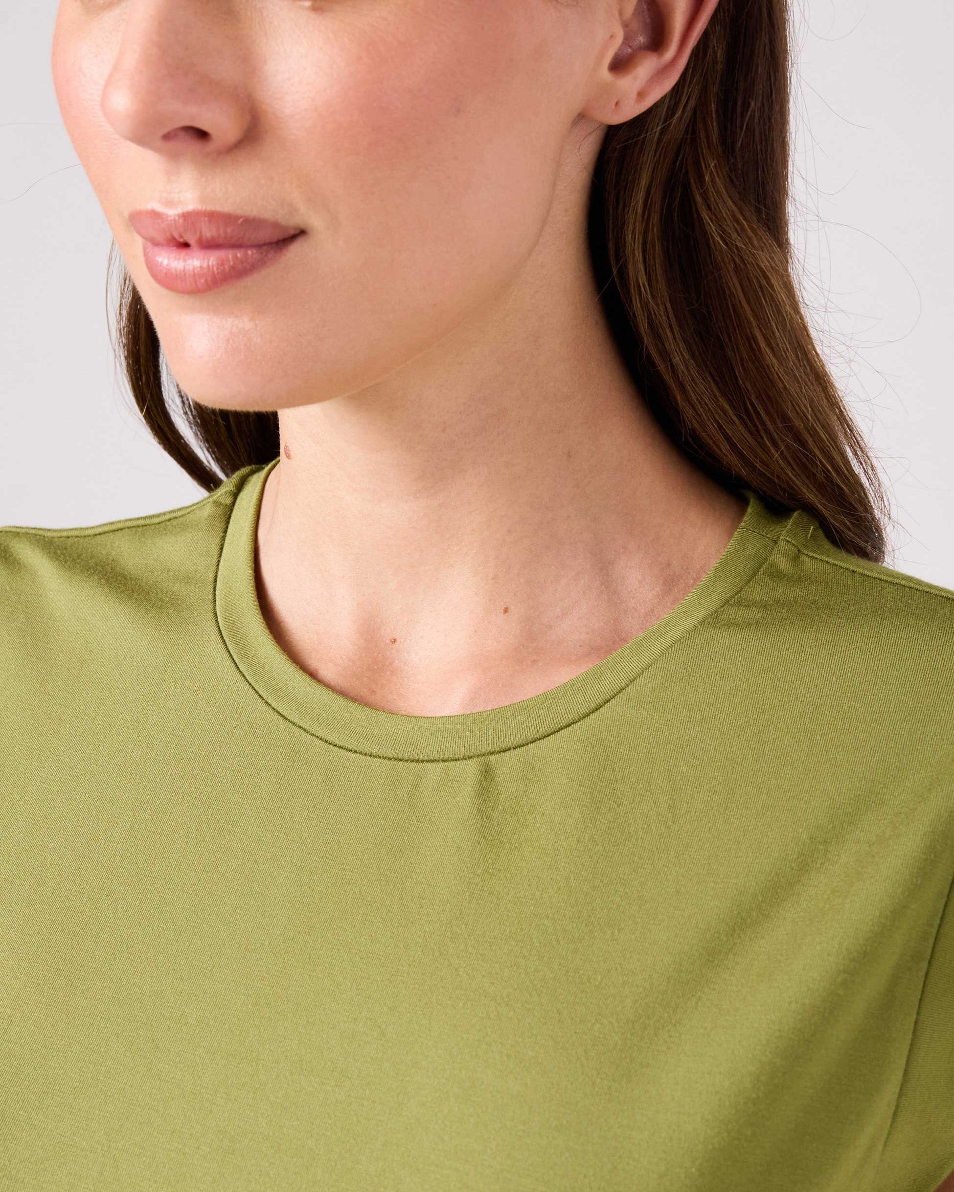 Modal Cap Sleeve Tee - Olive