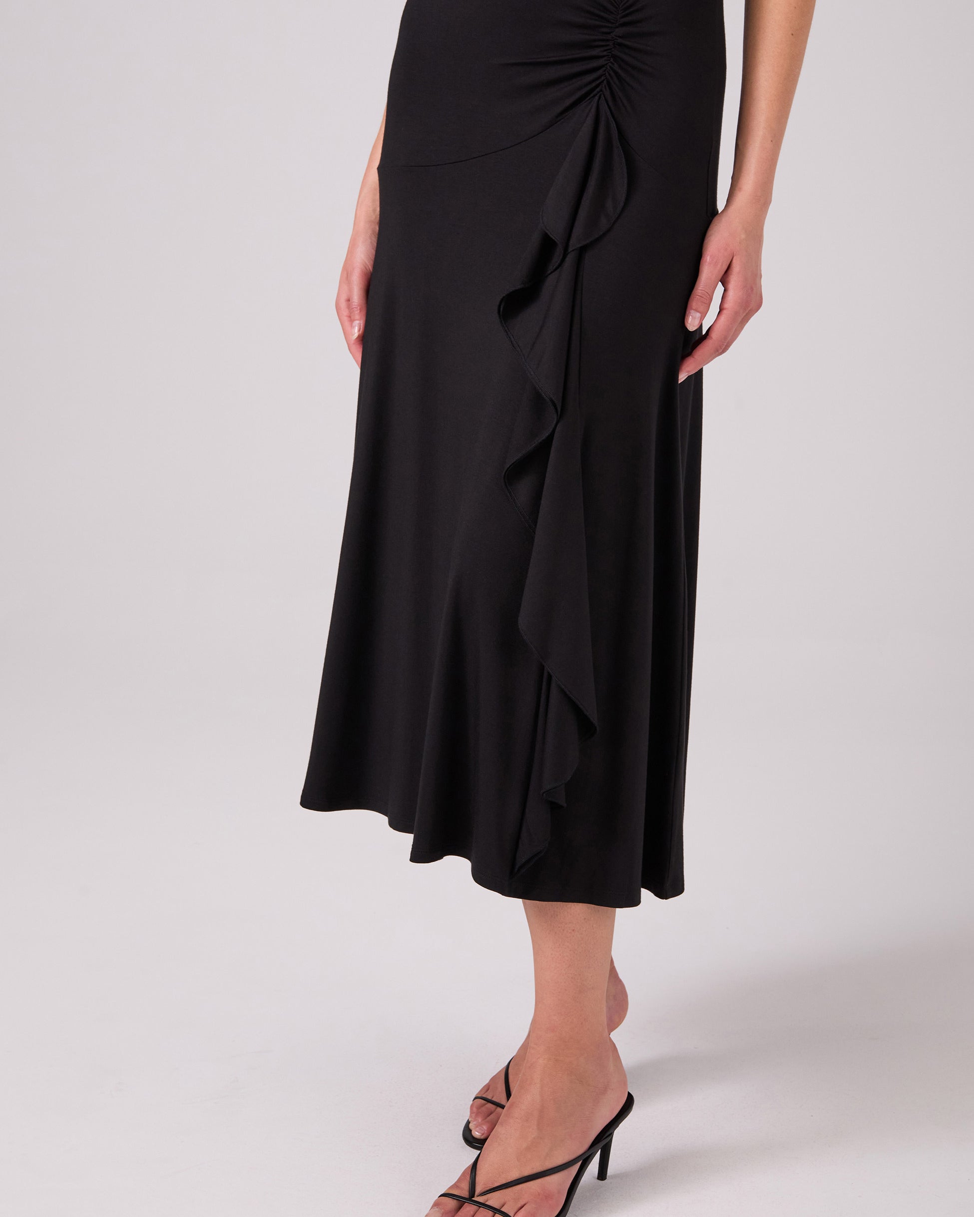 Maria Ruffle Dress - Black