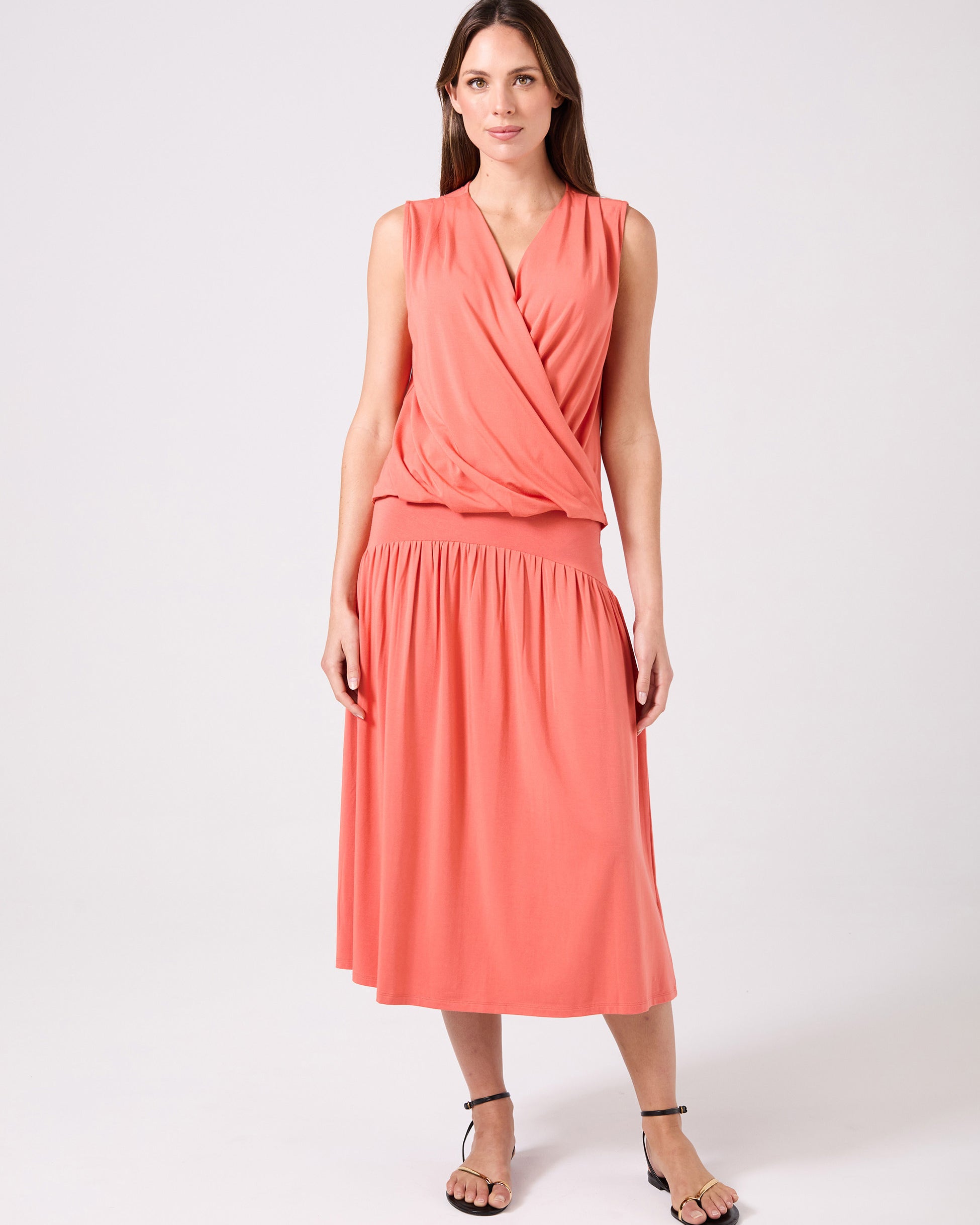 Athena Drape Top - Burnt Sienna