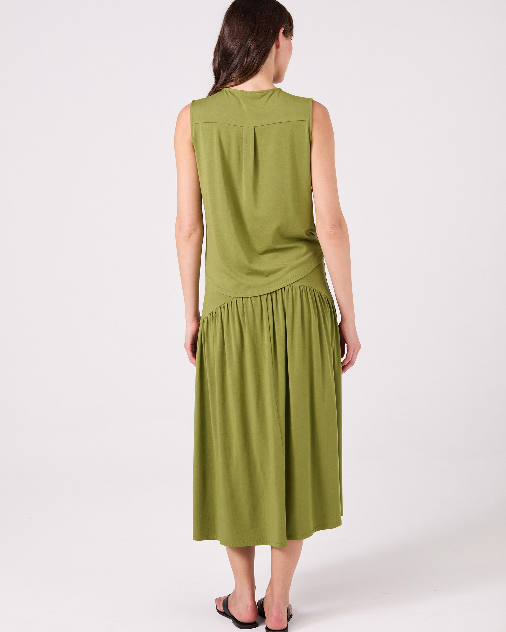 Athena Drape Top - Olive