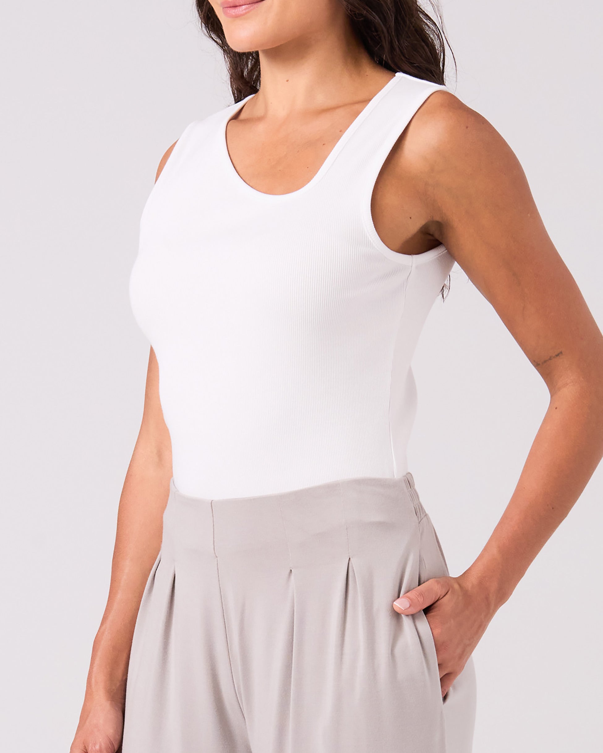 Riva Rib Tank - White