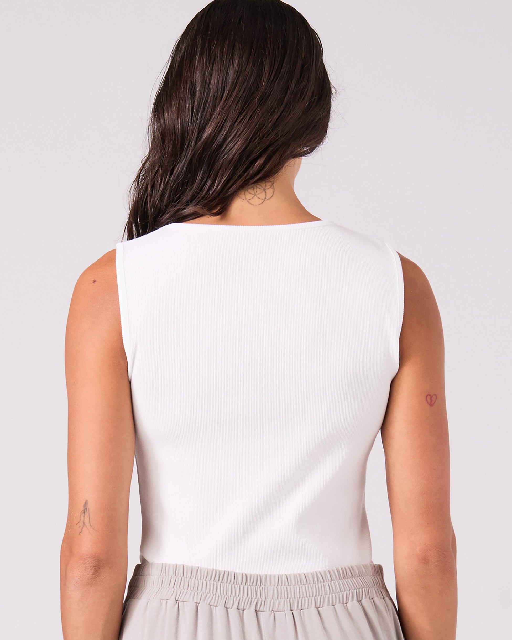 Riva Rib Tank - White