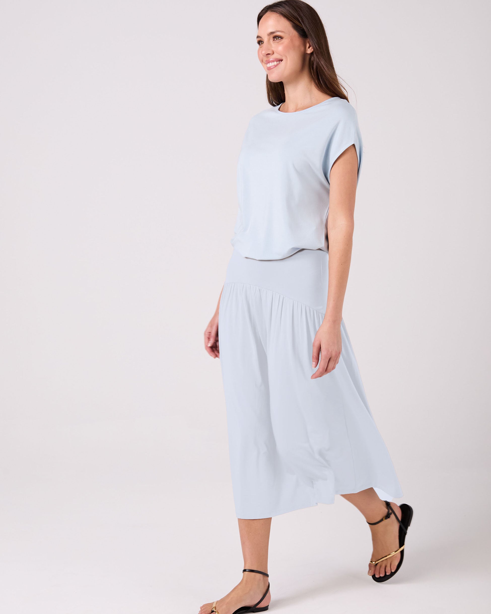 Modal Luxe Layer Tee - Cashmere Blue