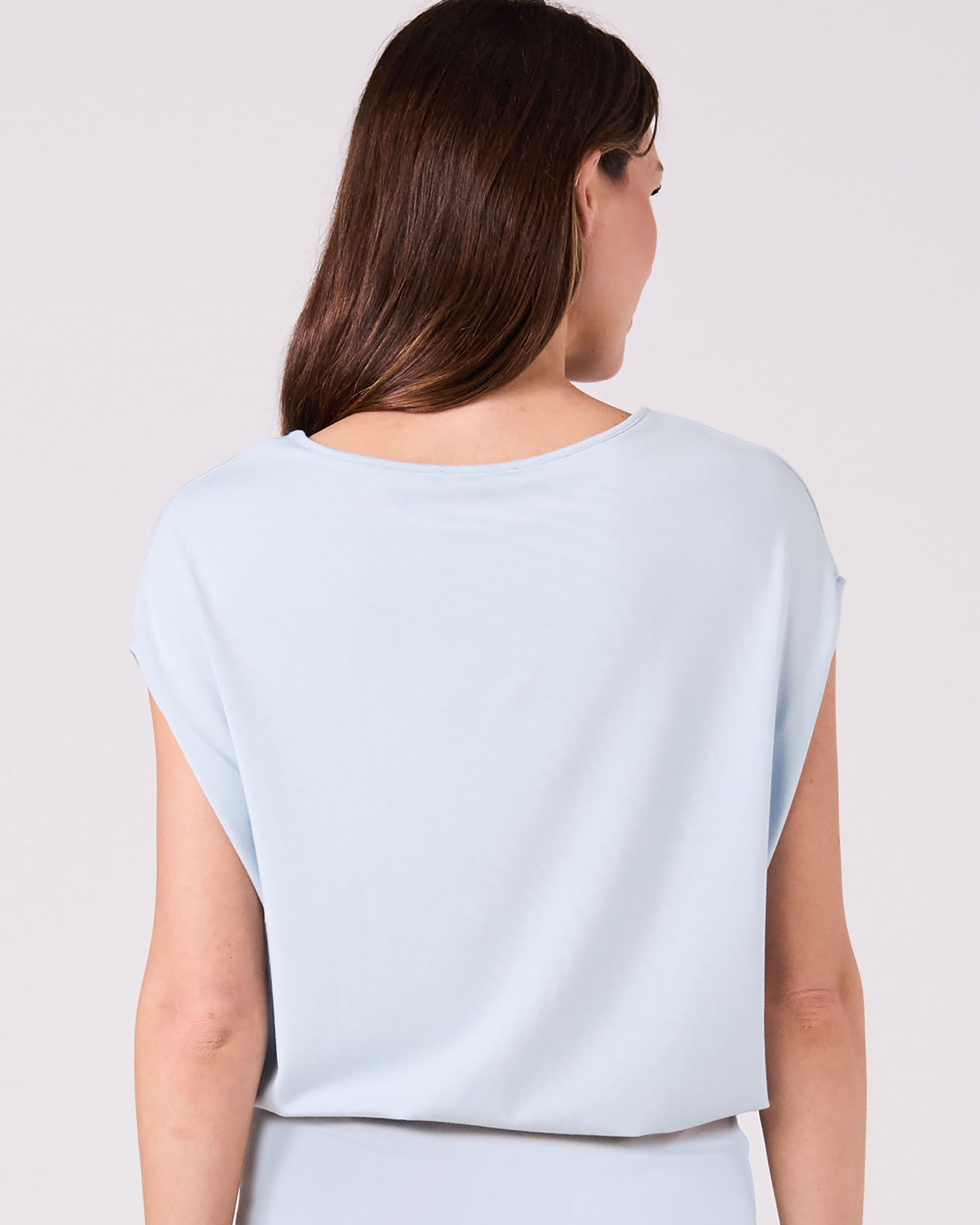 Modal Luxe Layer Tee - Cashmere Blue