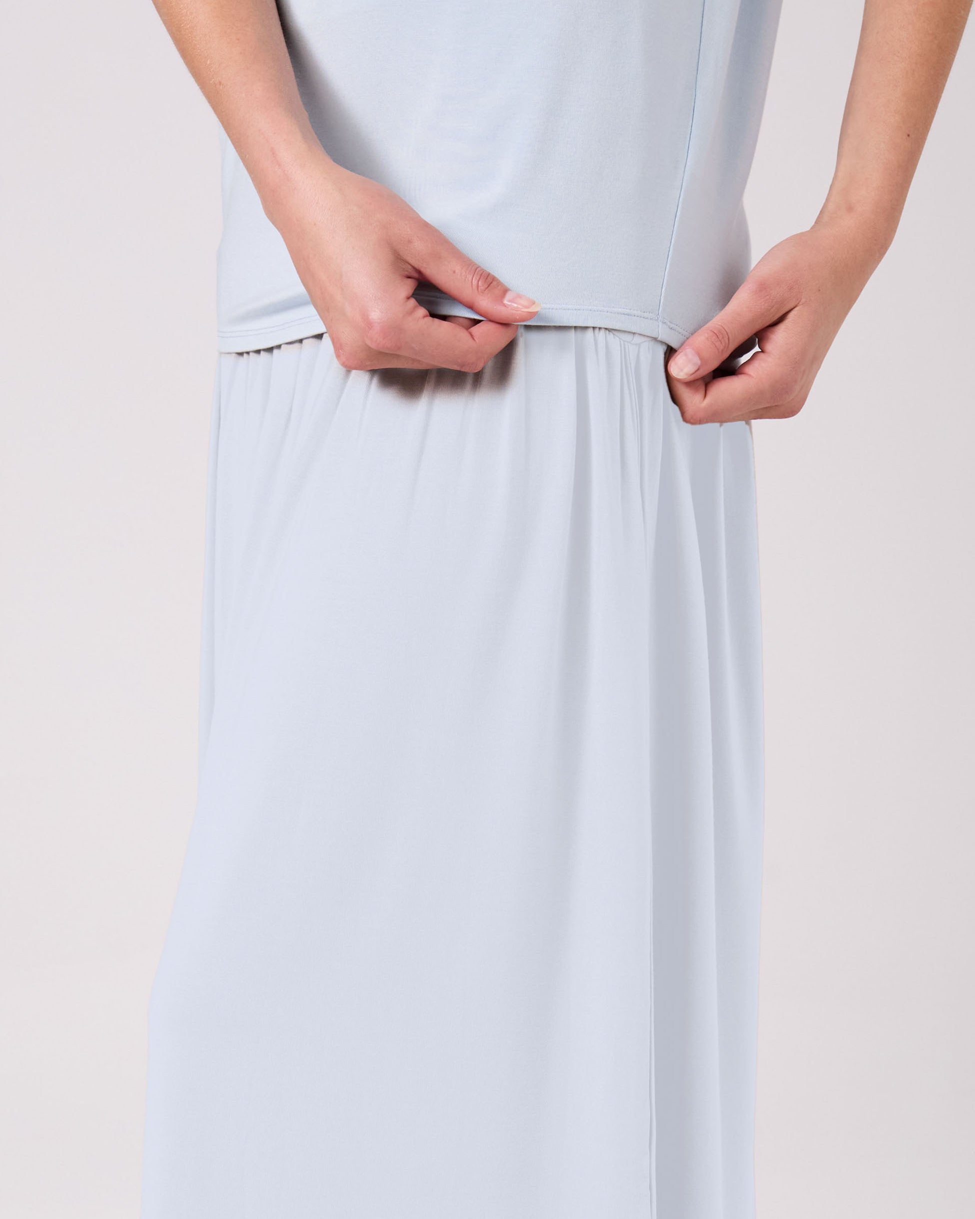 Modal Luxe Layer Tee - Cashmere Blue