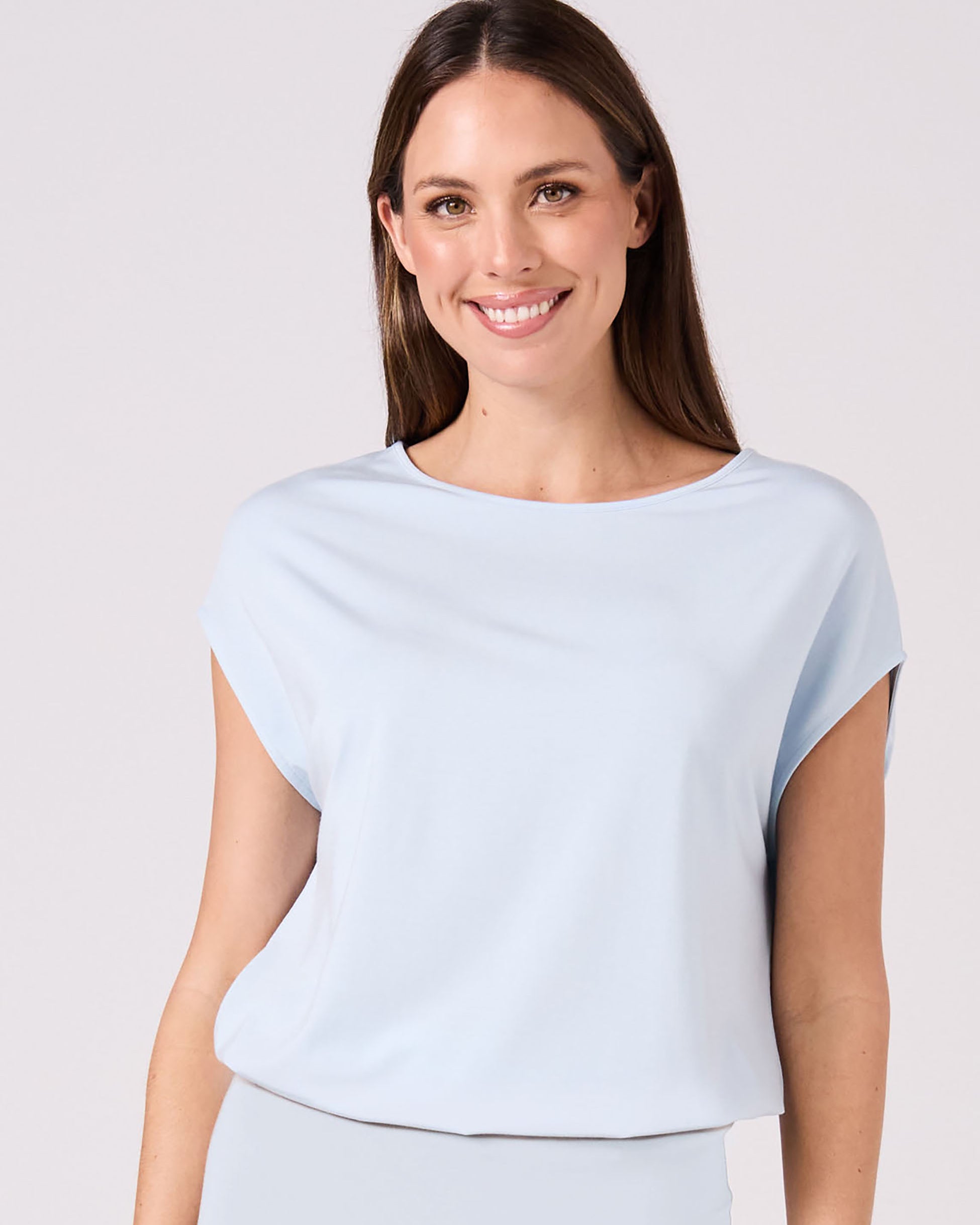 Modal Luxe Layer Tee - Cashmere Blue