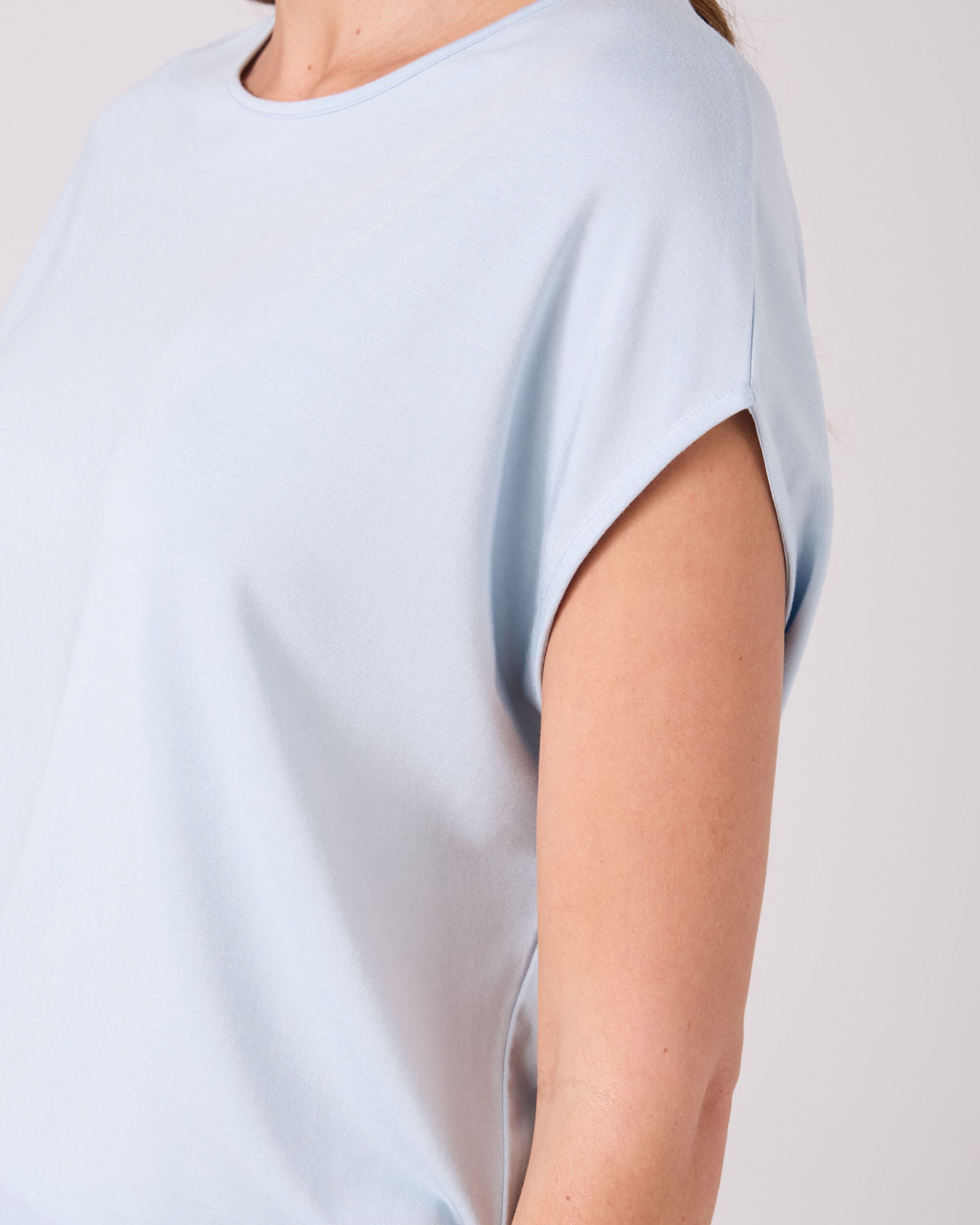 Modal Luxe Layer Tee - Cashmere Blue