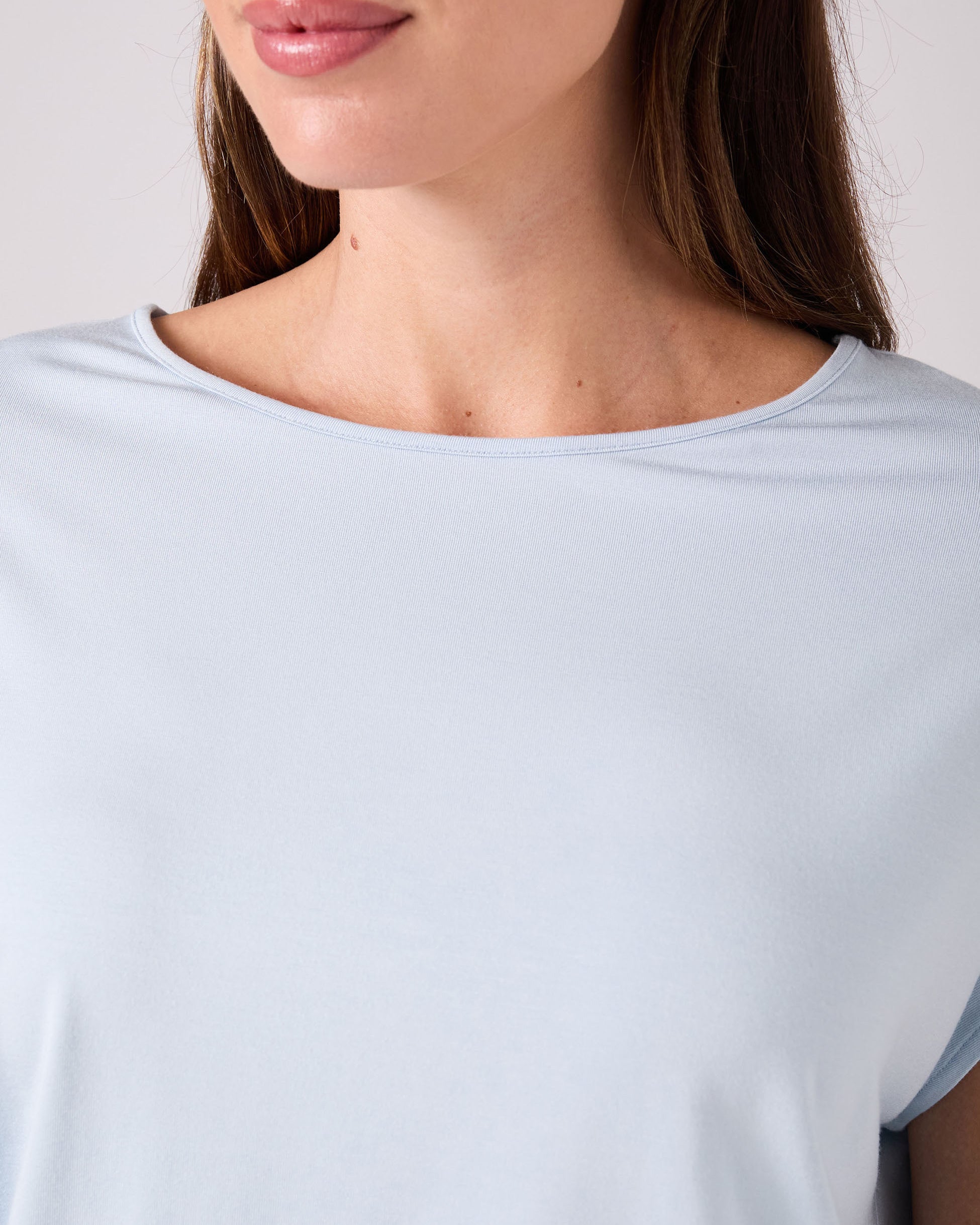 Modal Luxe Layer Tee - Cashmere Blue