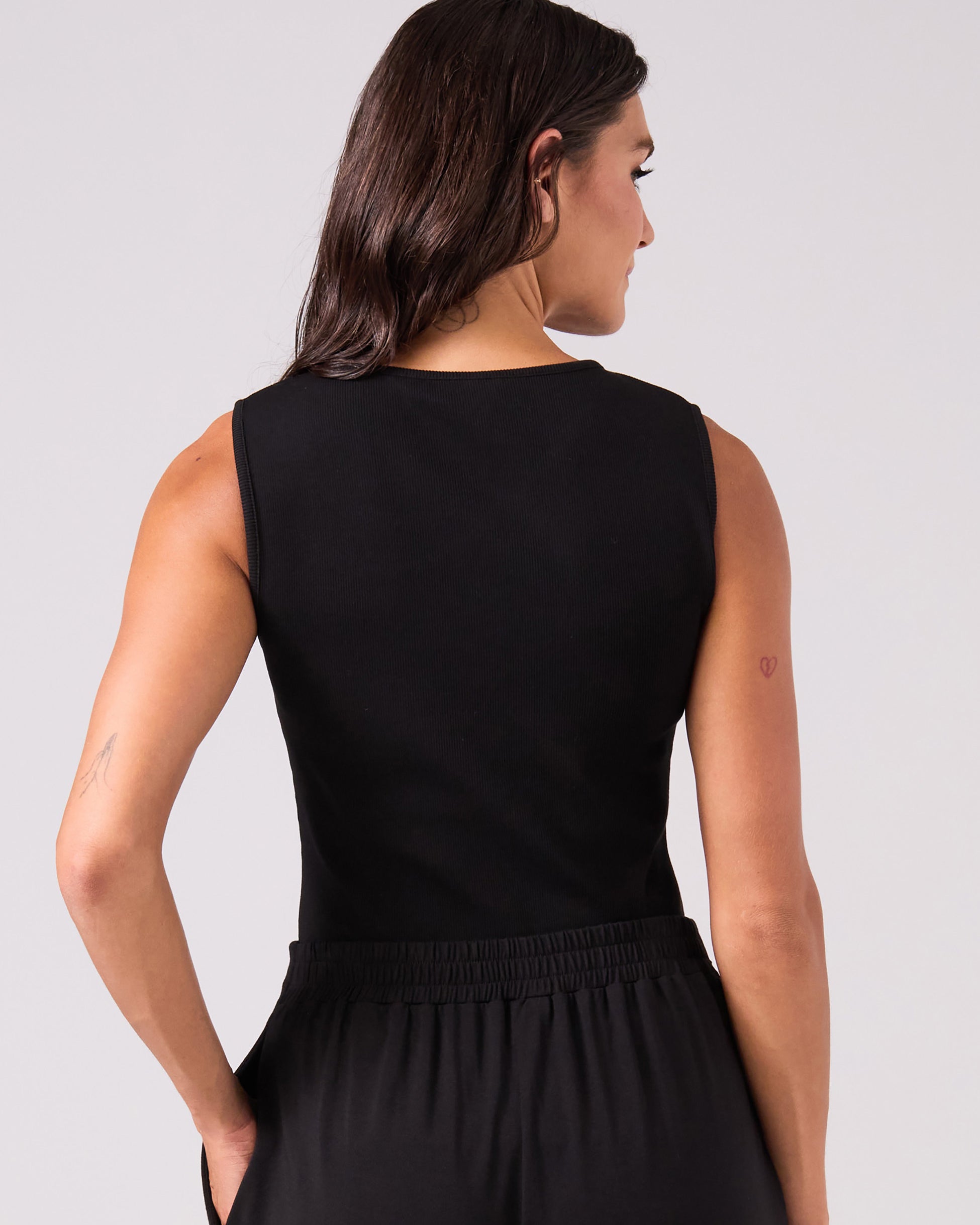 Riva Rib Tank - Black