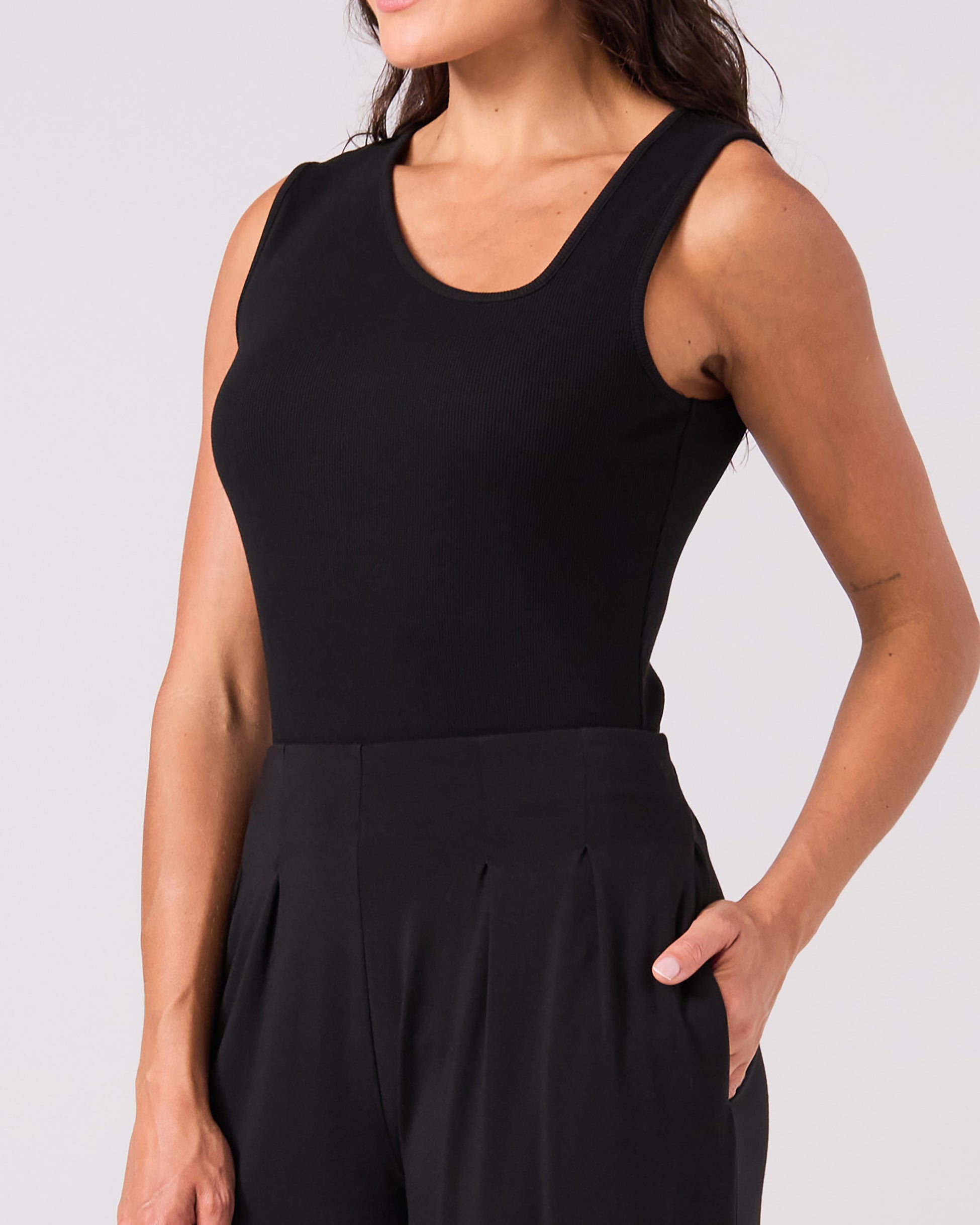 Riva Rib Tank - Black