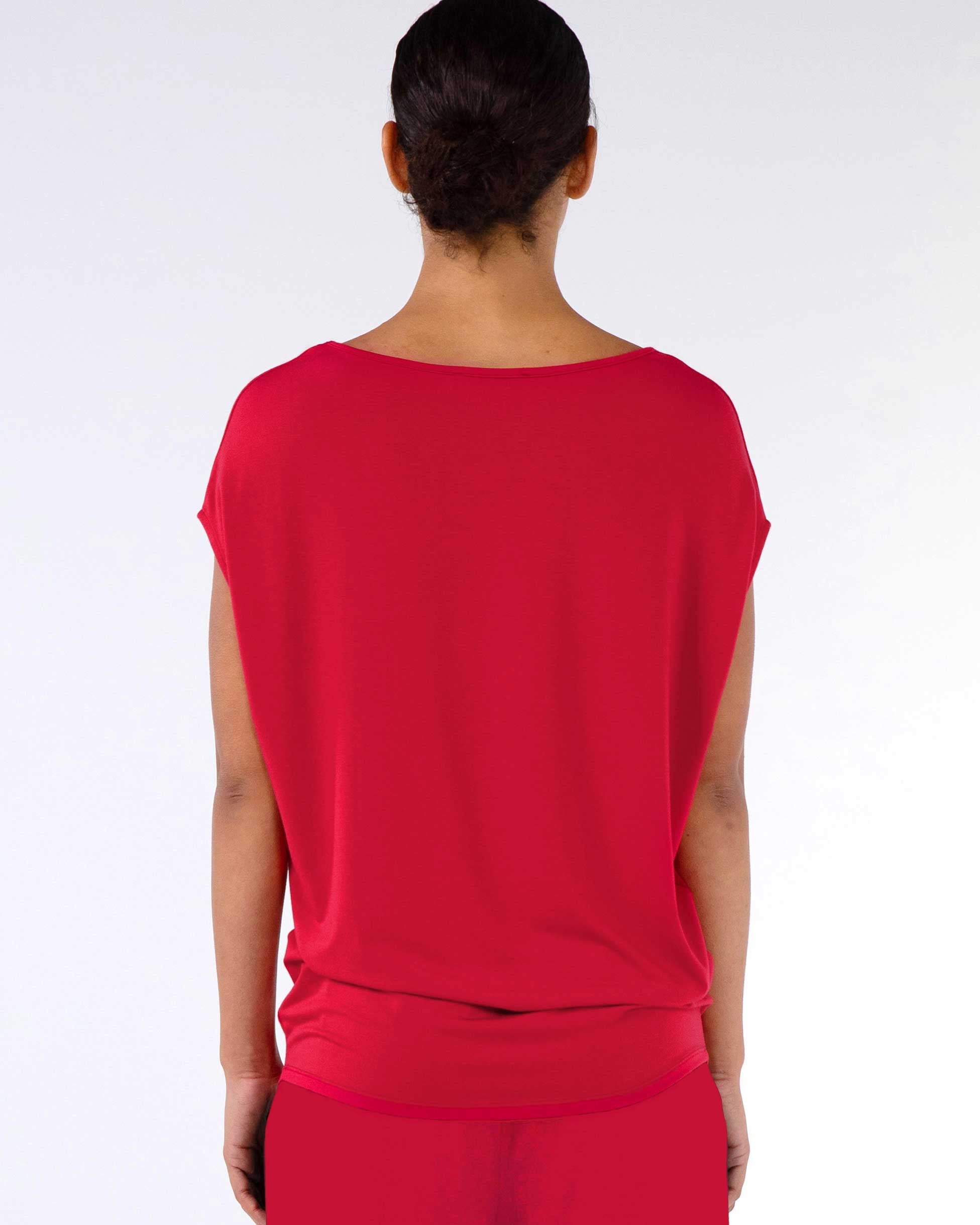 Modal Luxe Layer Tee - Cherry