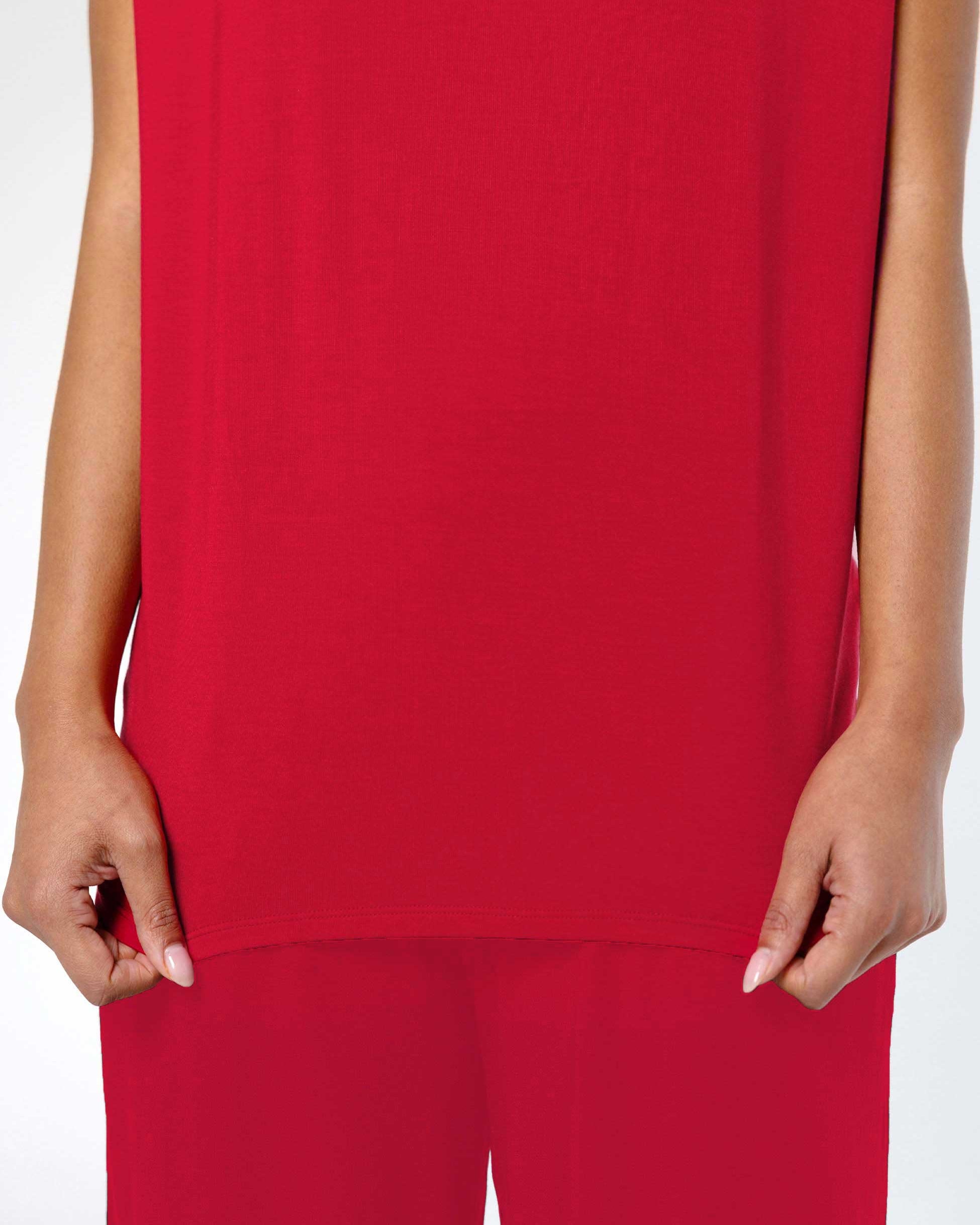 Modal Luxe Layer Tee - Cherry