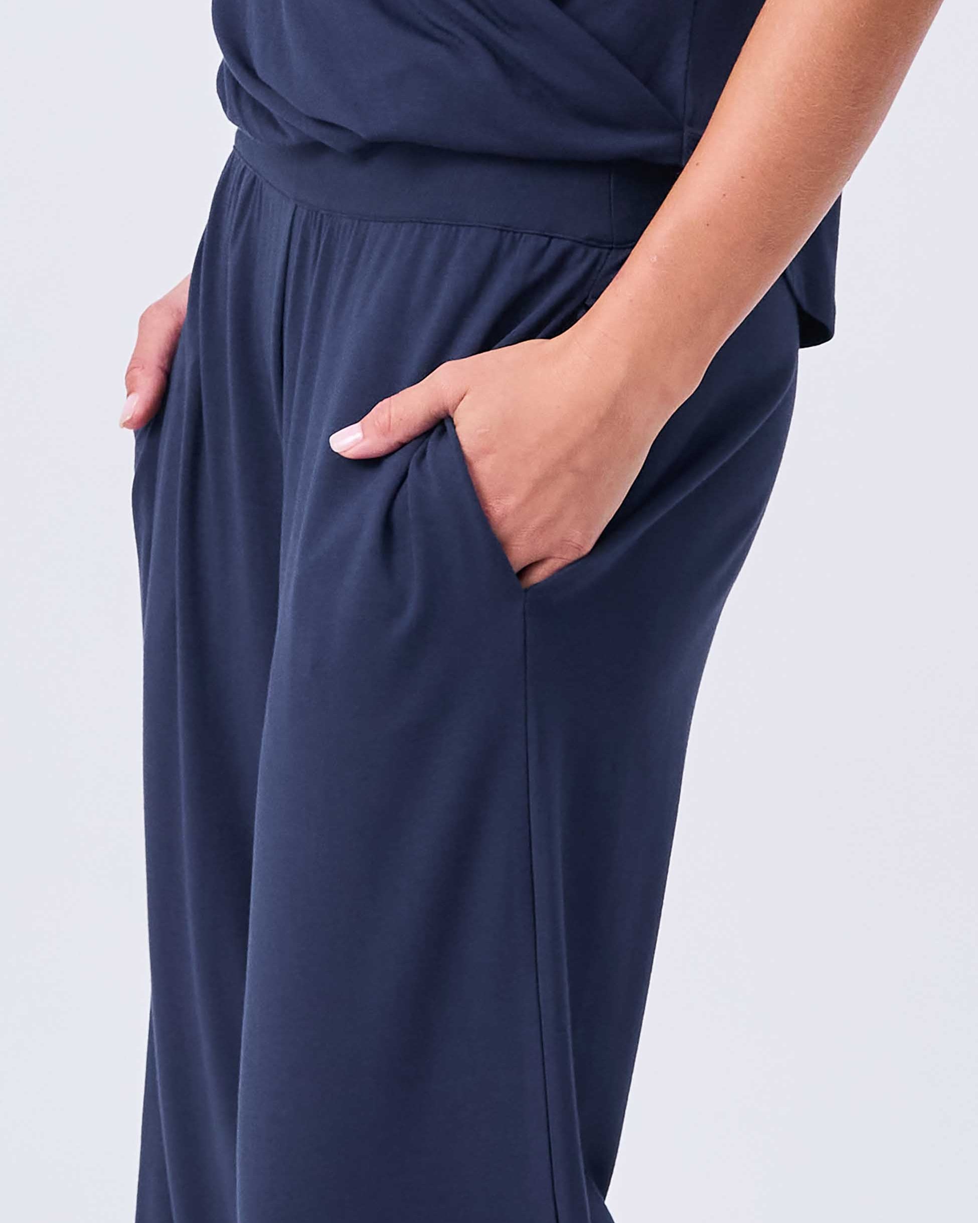 Nomad Modal Wide Leg Pant - Navy