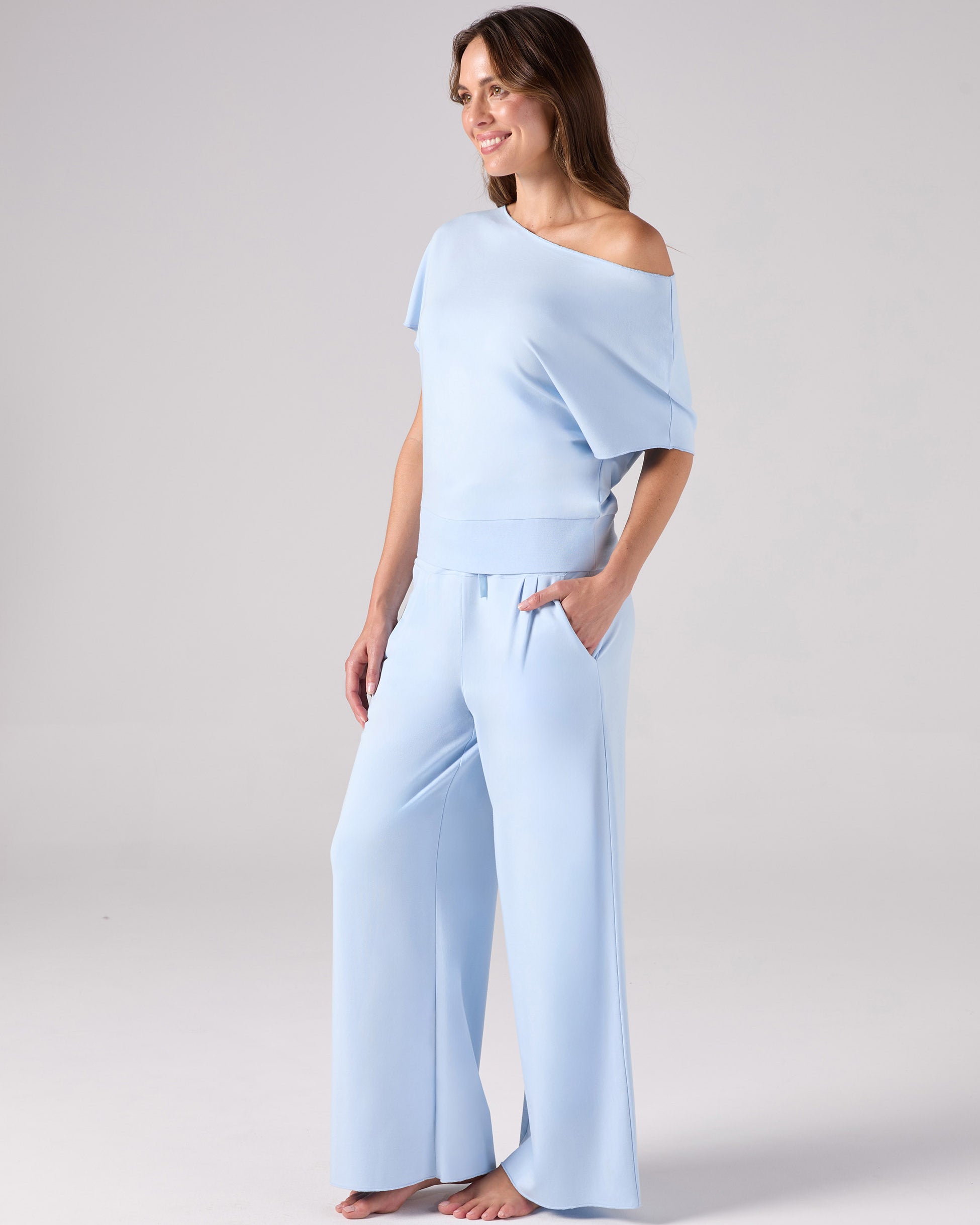 French Terry Yin Sweat Pant - Cashmere Blue