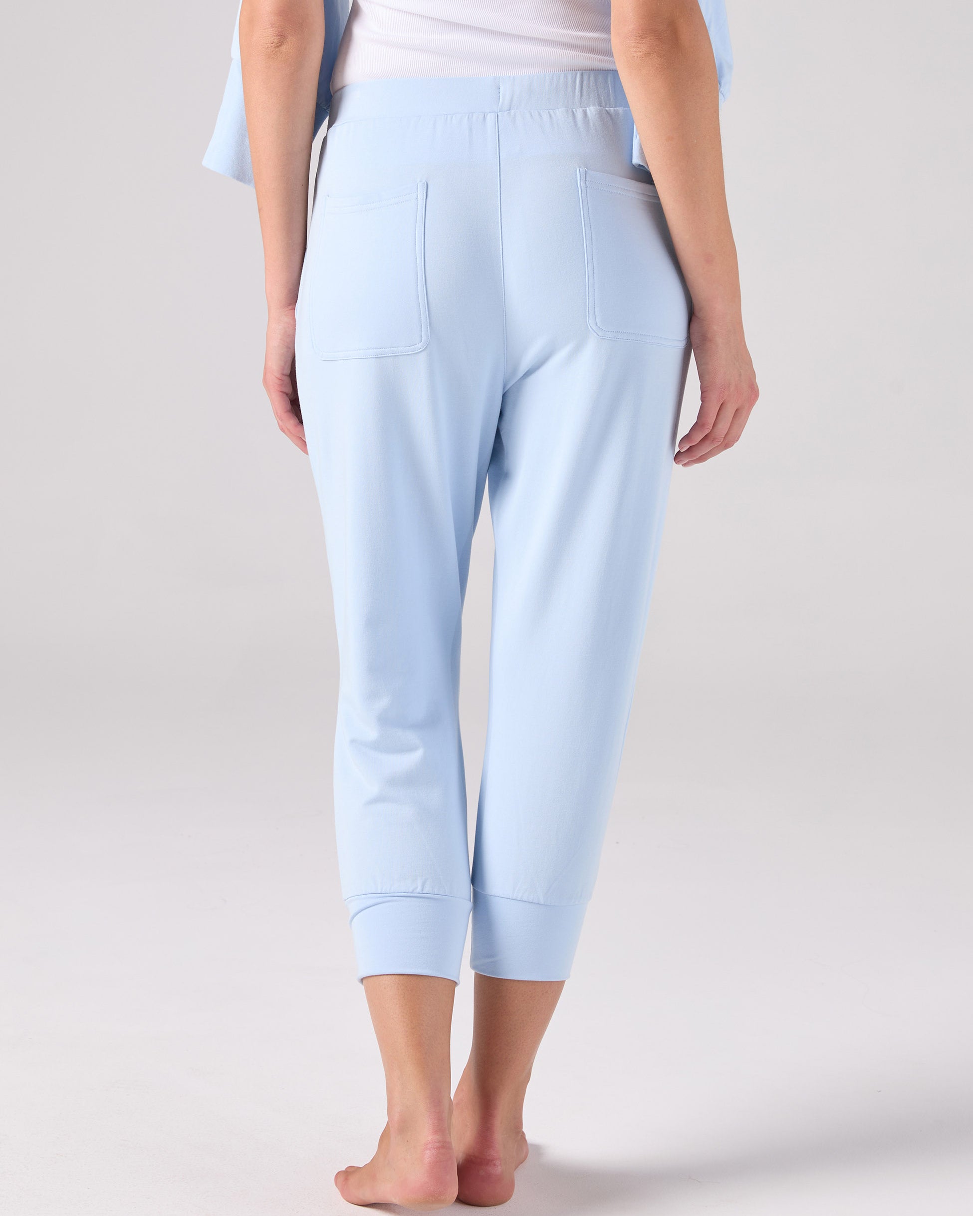 Breeze French Terry Cropped Jogger - Cashmere Blue