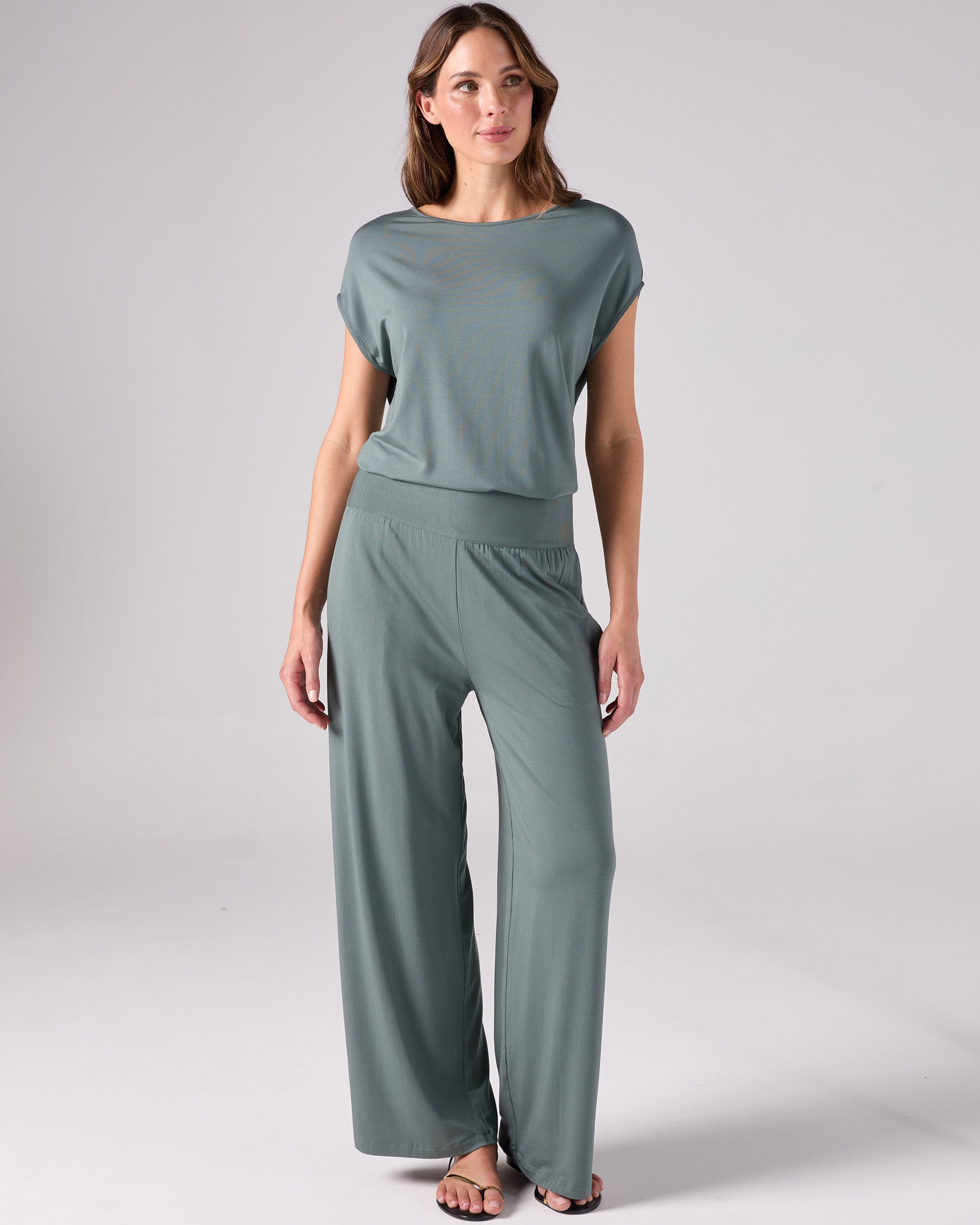 Modal Luxe Layer Tee - Sage