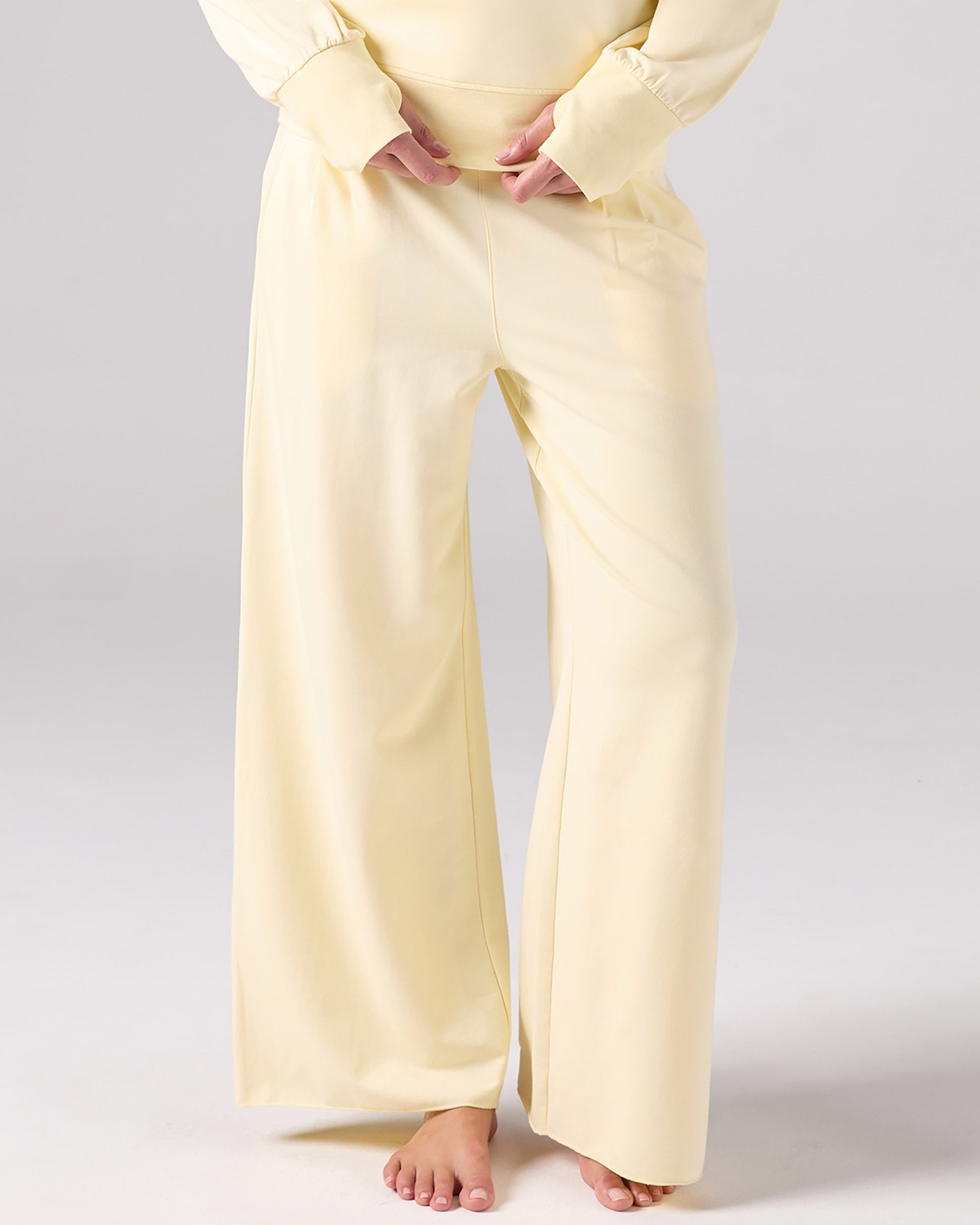French Terry Yin Sweat Pant - Pastel Yellow