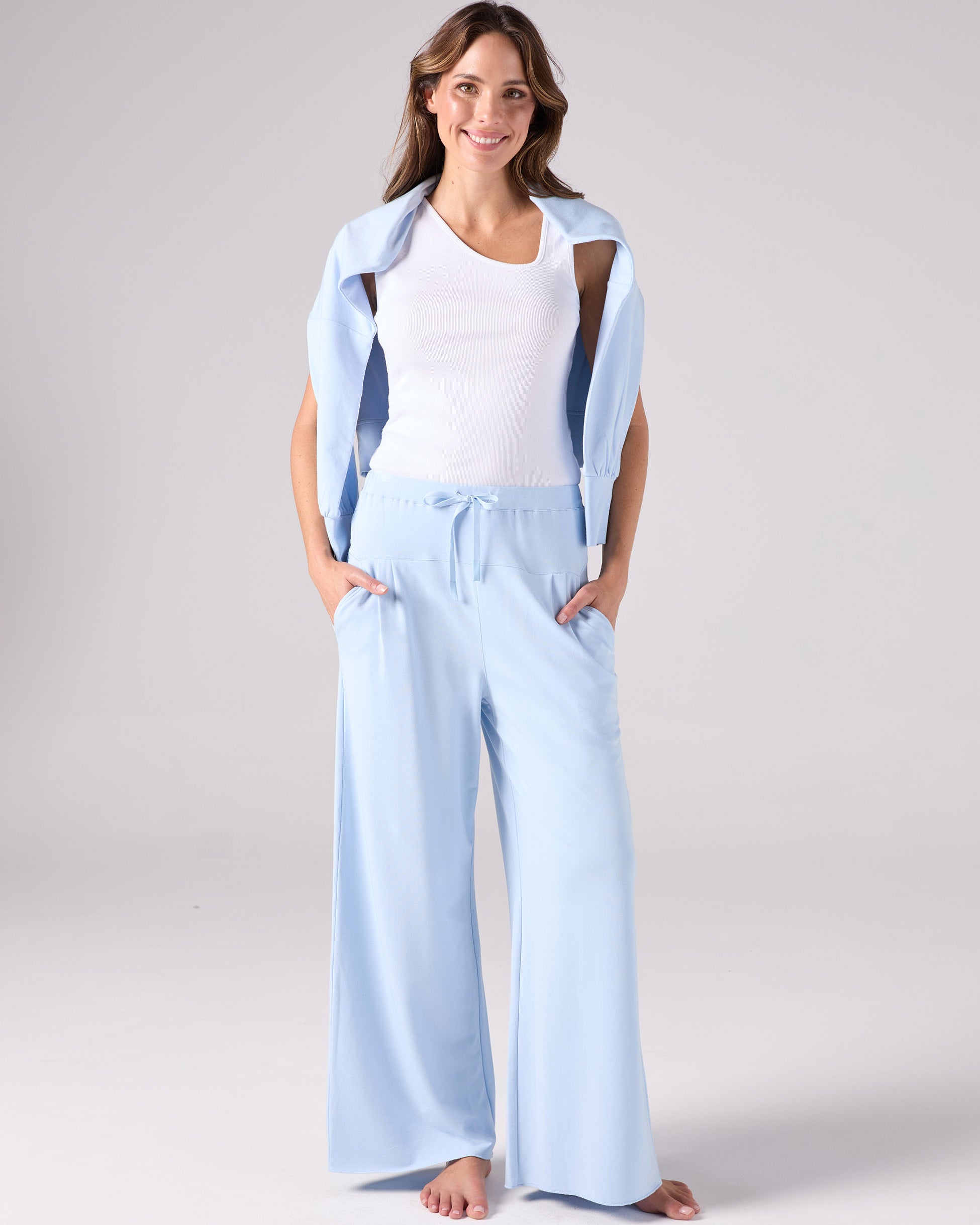 French Terry Yin Sweat Pant - Cashmere Blue