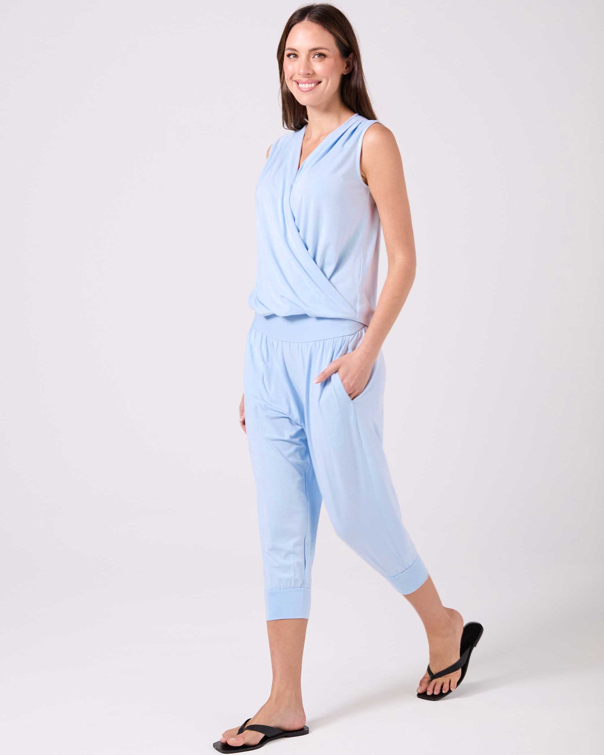 Nomad Modal 7/8 relax Pant - Cashmere Blue