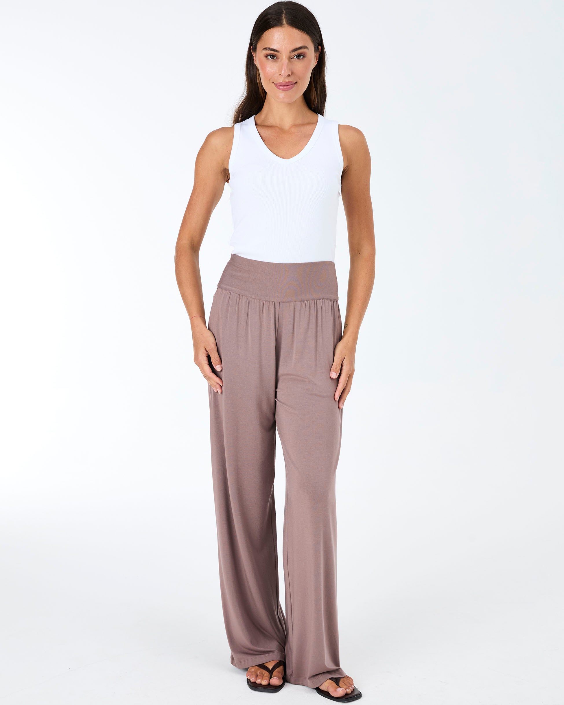 Nomad Modal Wide Leg Pant - Taupe