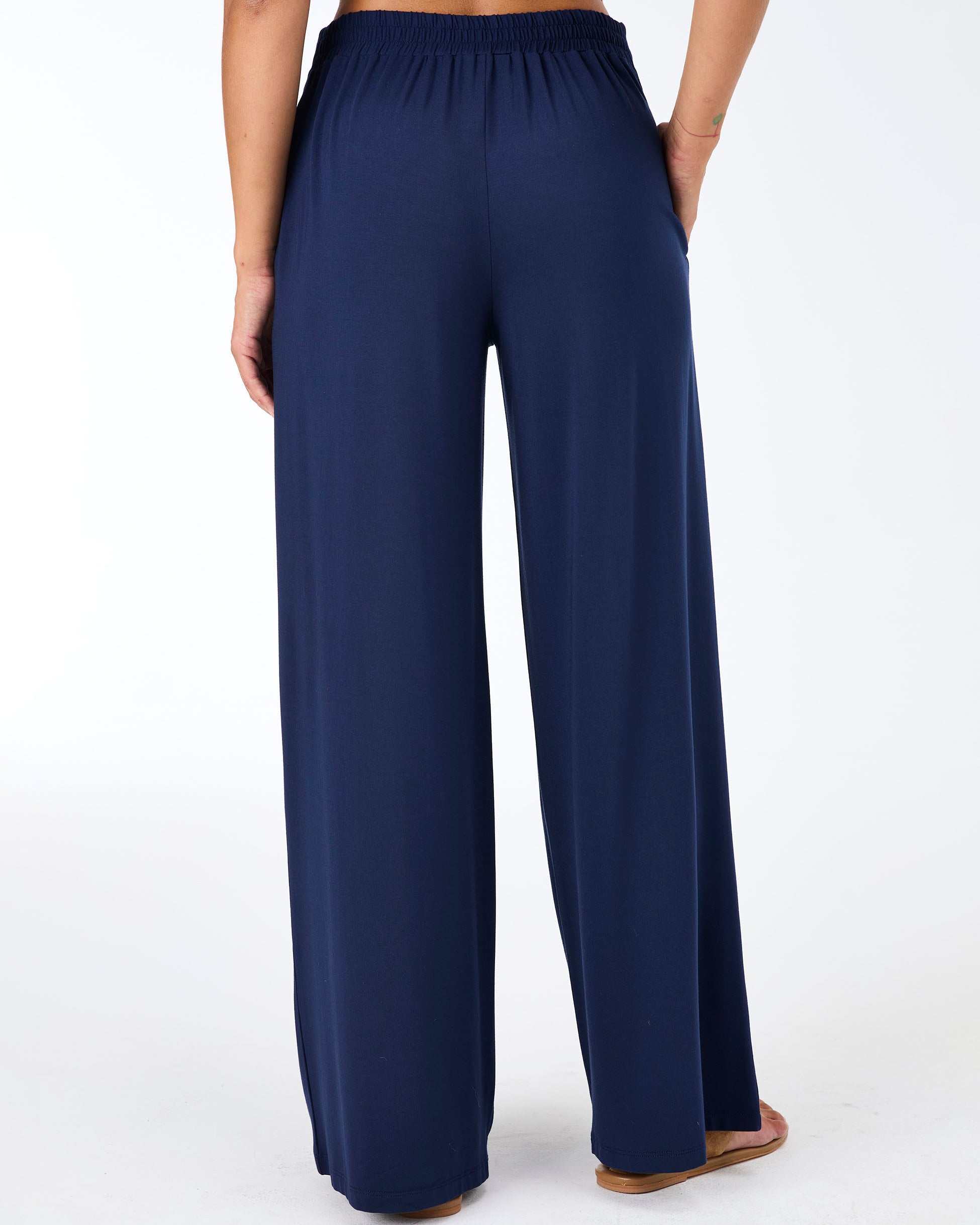 Emery Wide Leg Pants - Navy