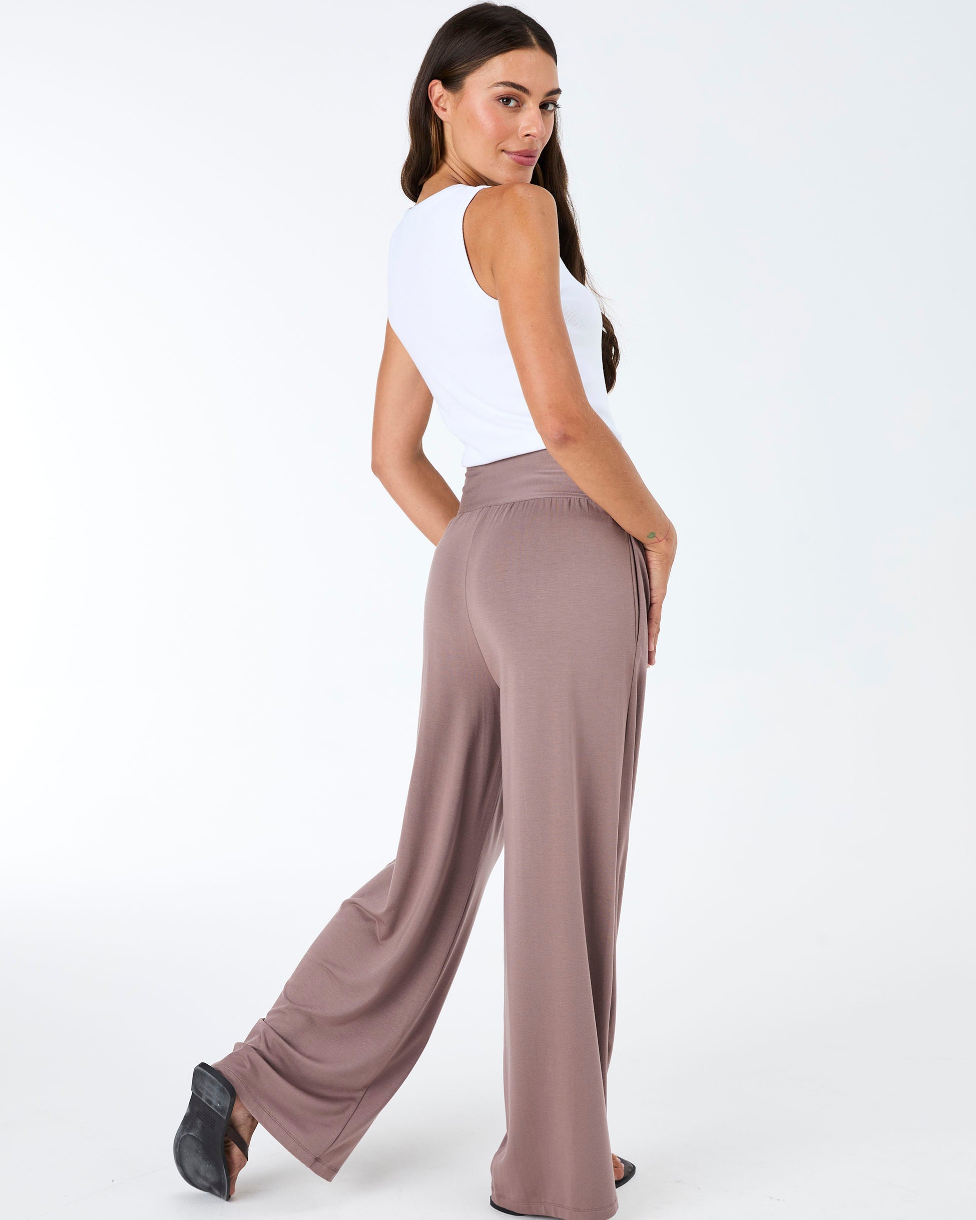 Nomad Modal Wide Leg Pant - Taupe