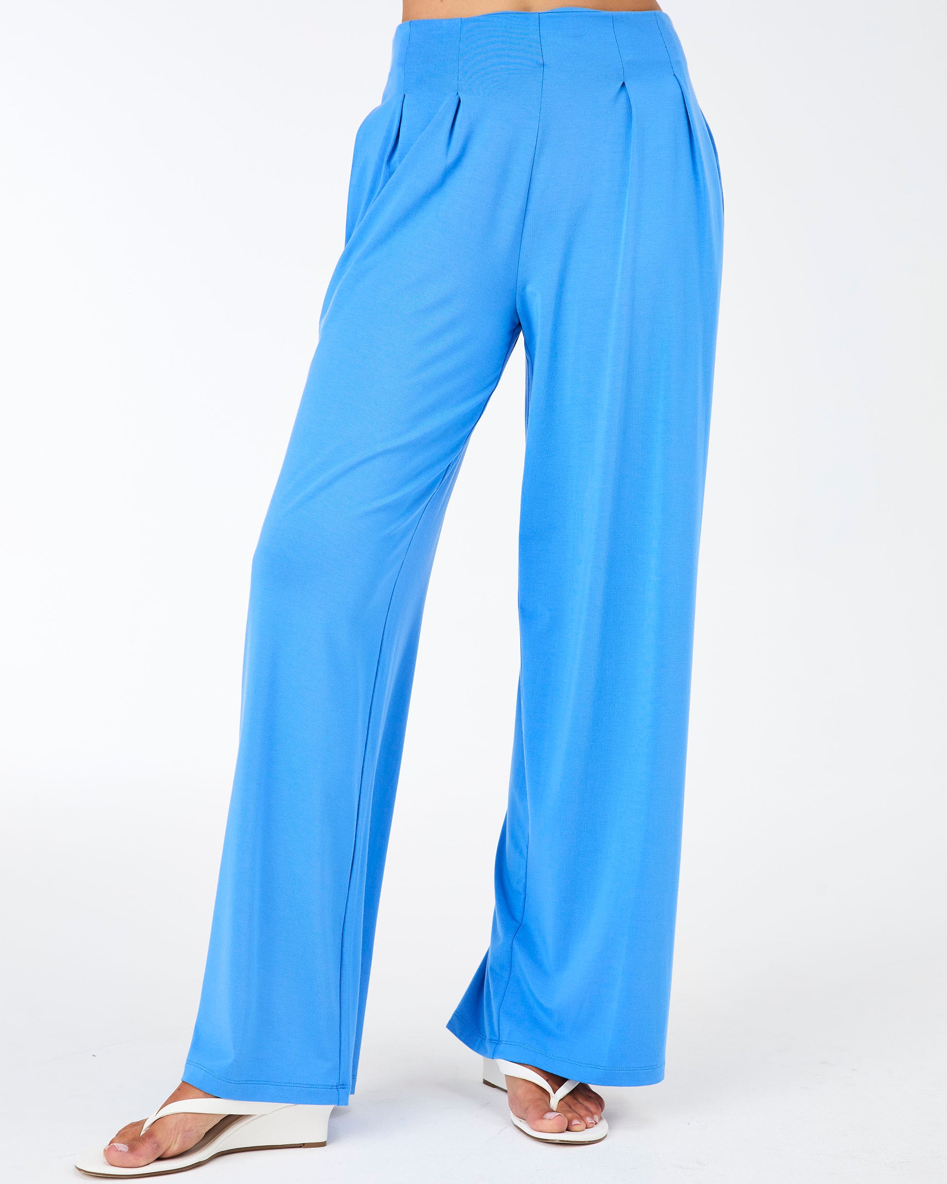 Emery Wide Leg Pants - Cobalt