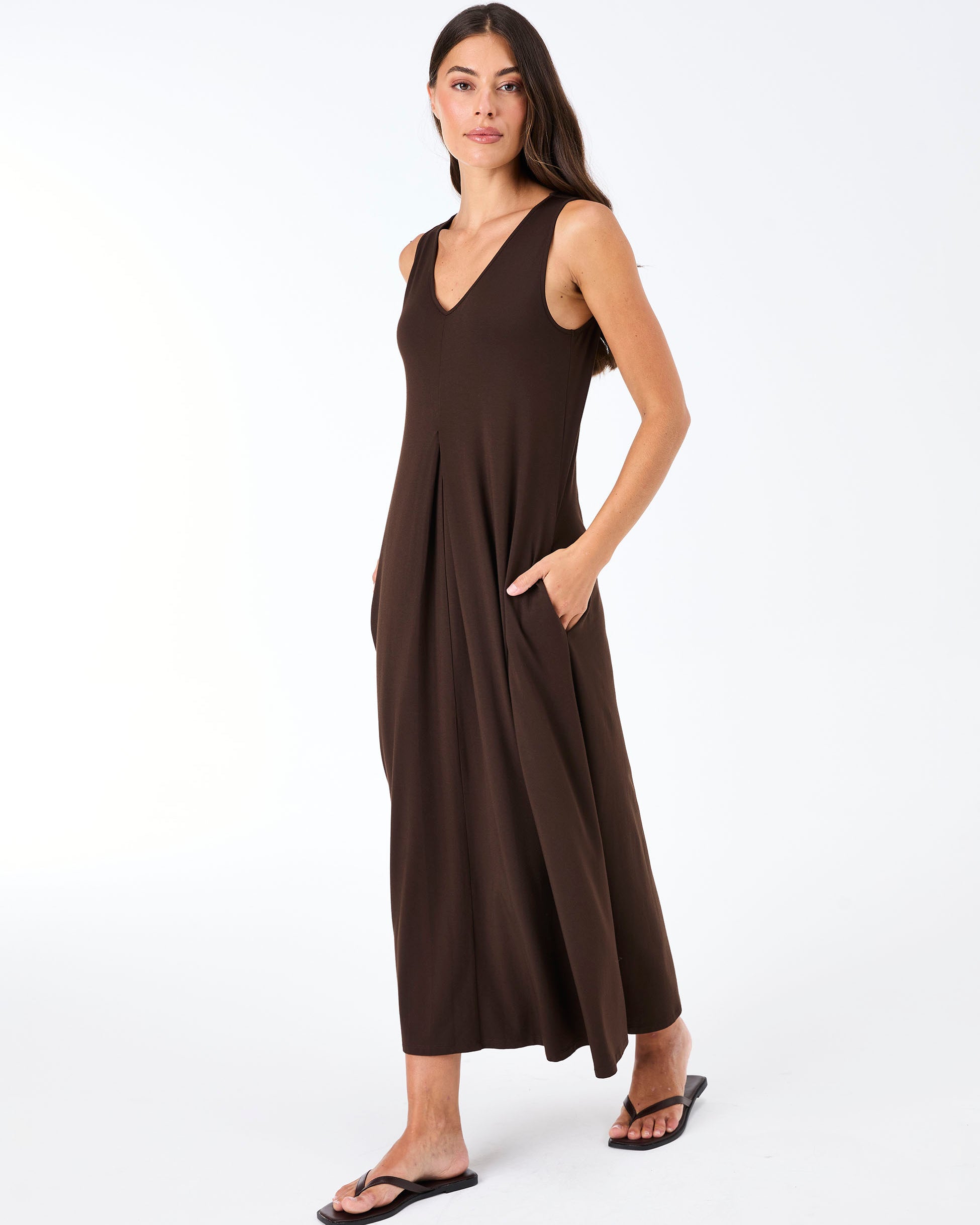 Dione Dress - Coffee Bean