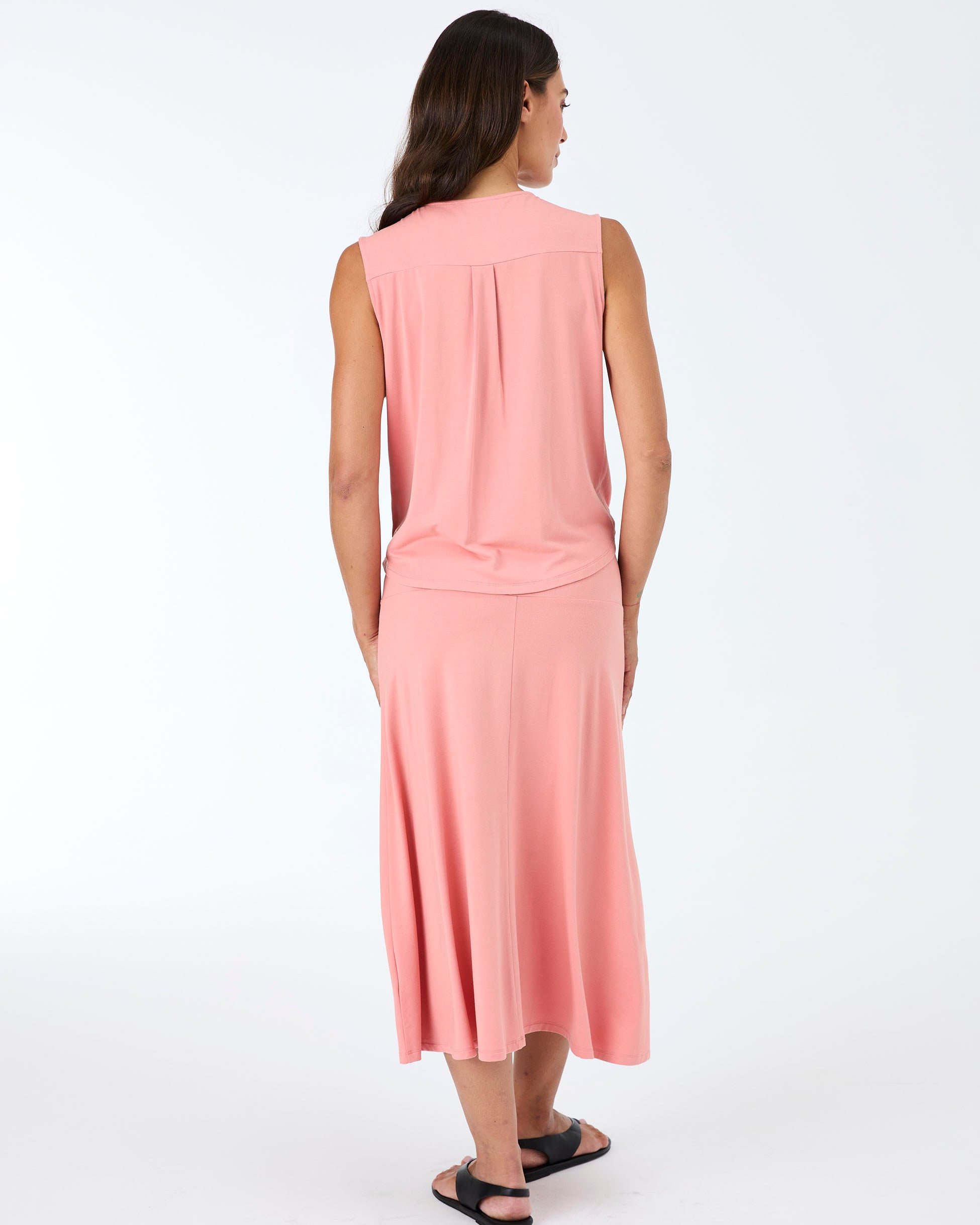 Athena Drape Top - Apricot
