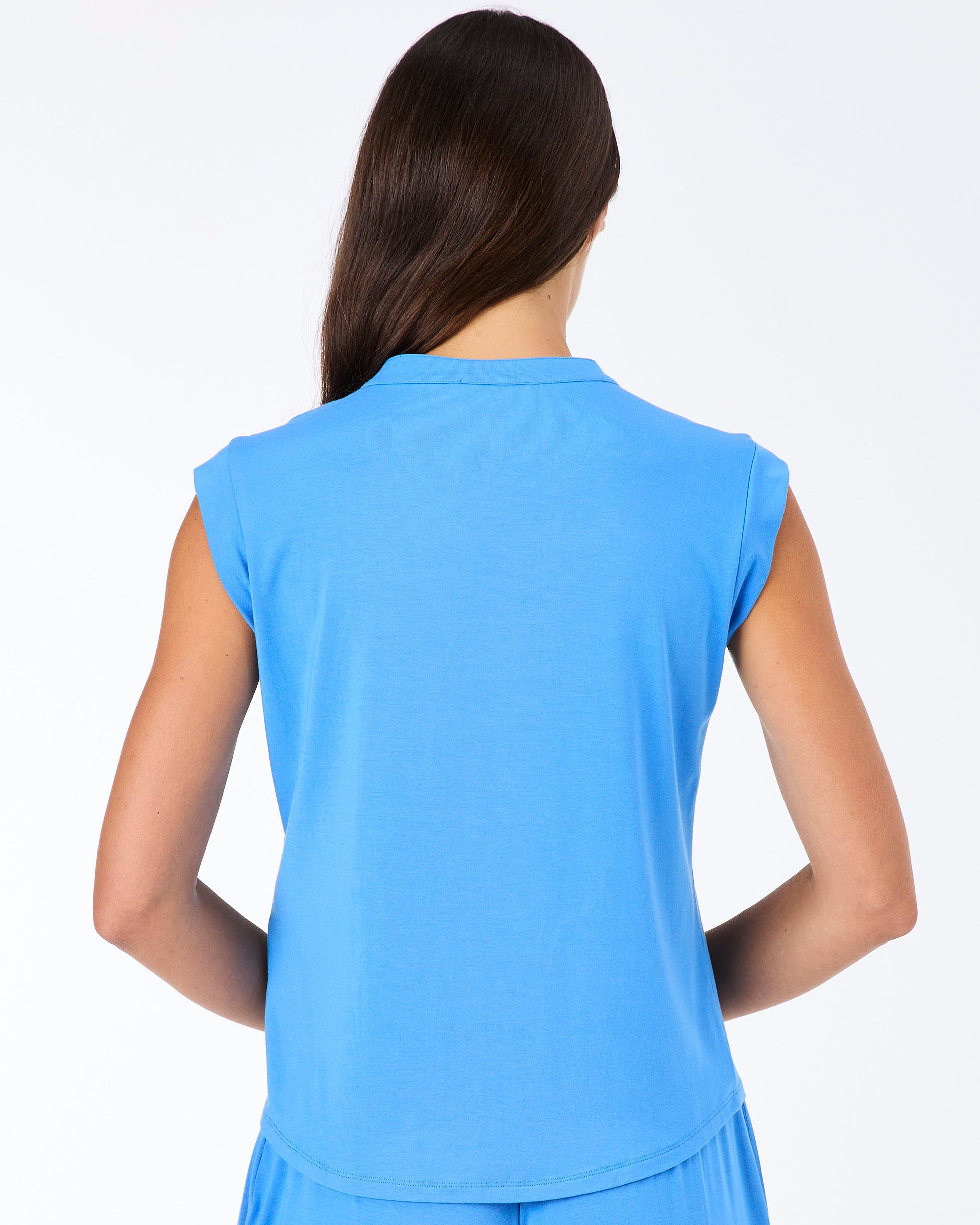 Nero Placket Tee - Cobalt Blue