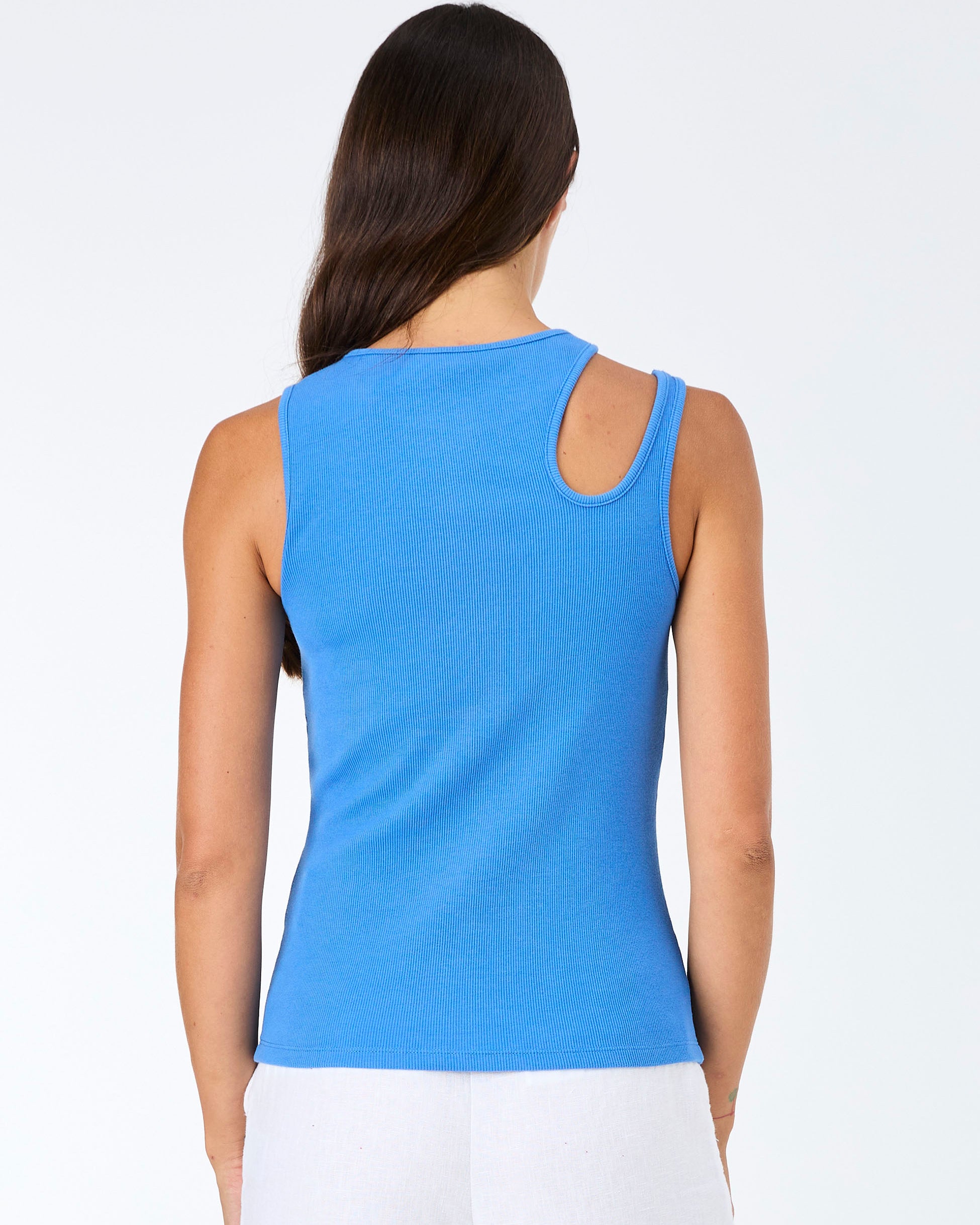 Cut Out Rib Tank - Cobalt