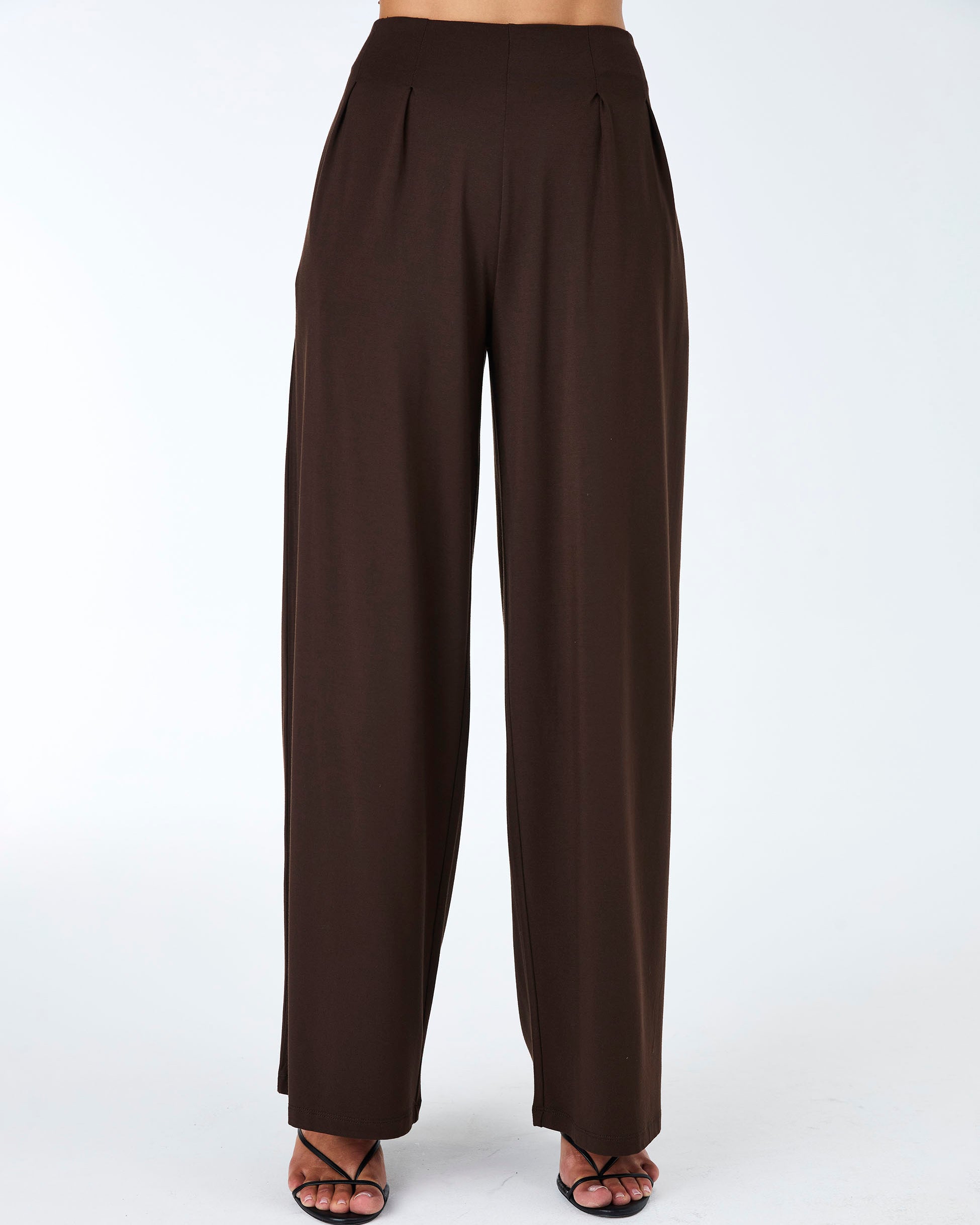 Emery Wide Leg Pants - Coffee Bean