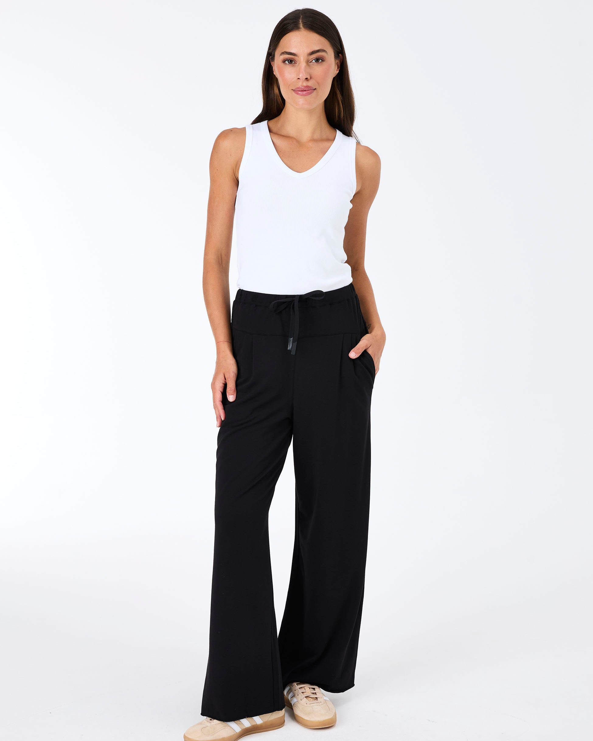 French Terry Yin Sweat Pant - Black