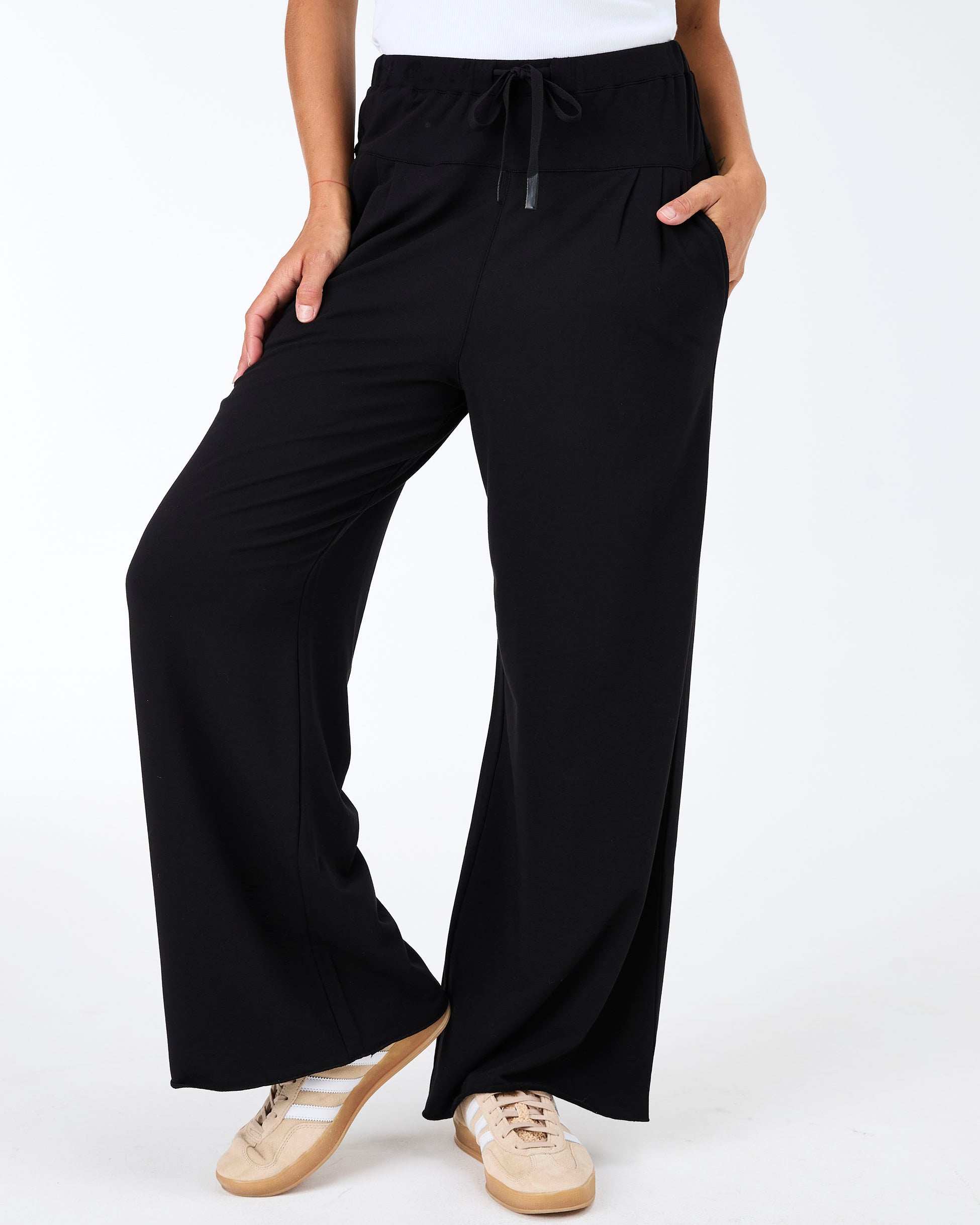 French Terry Yin Sweat Pant - Black