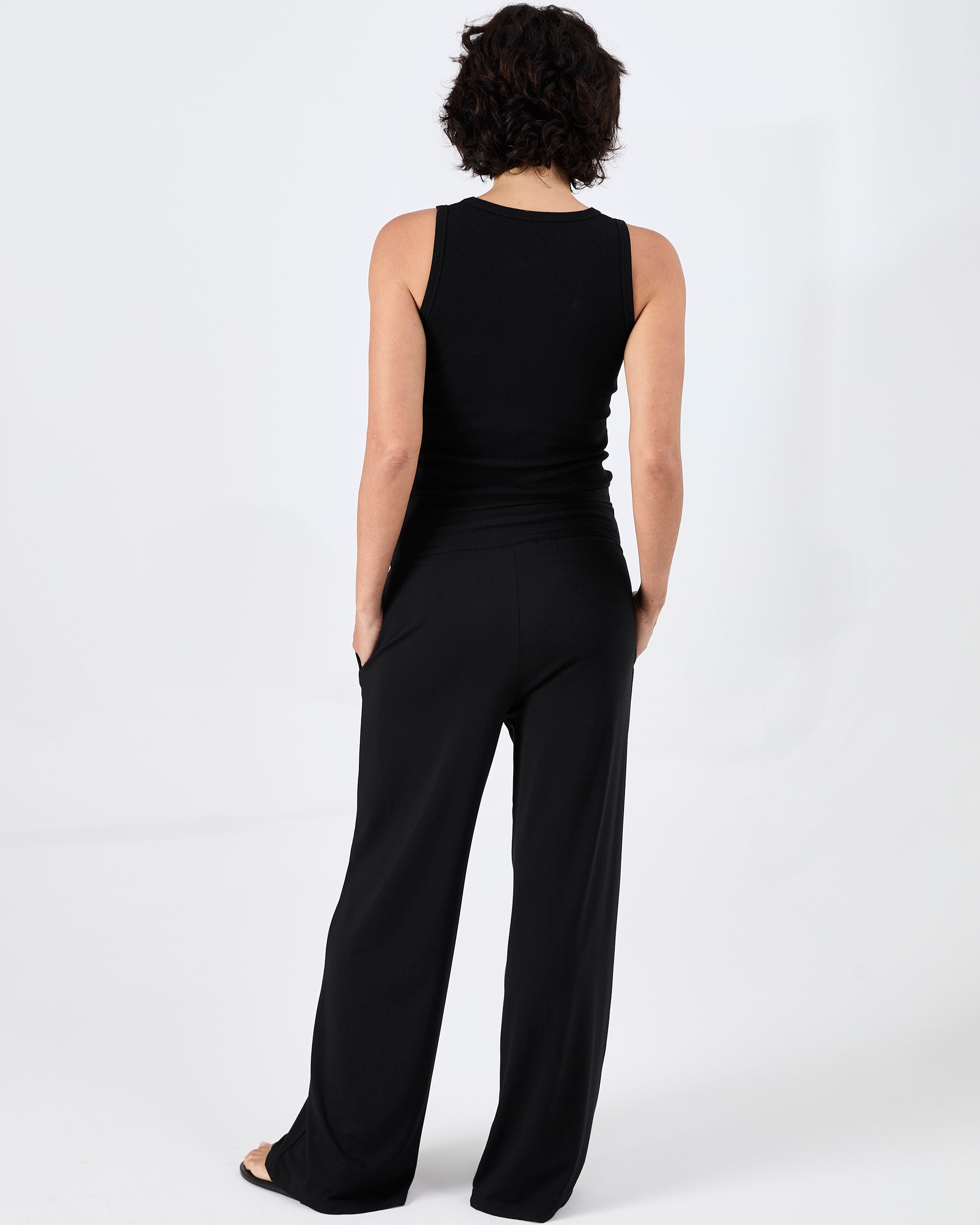 Nomad Modal Wide Leg Pant - Black
