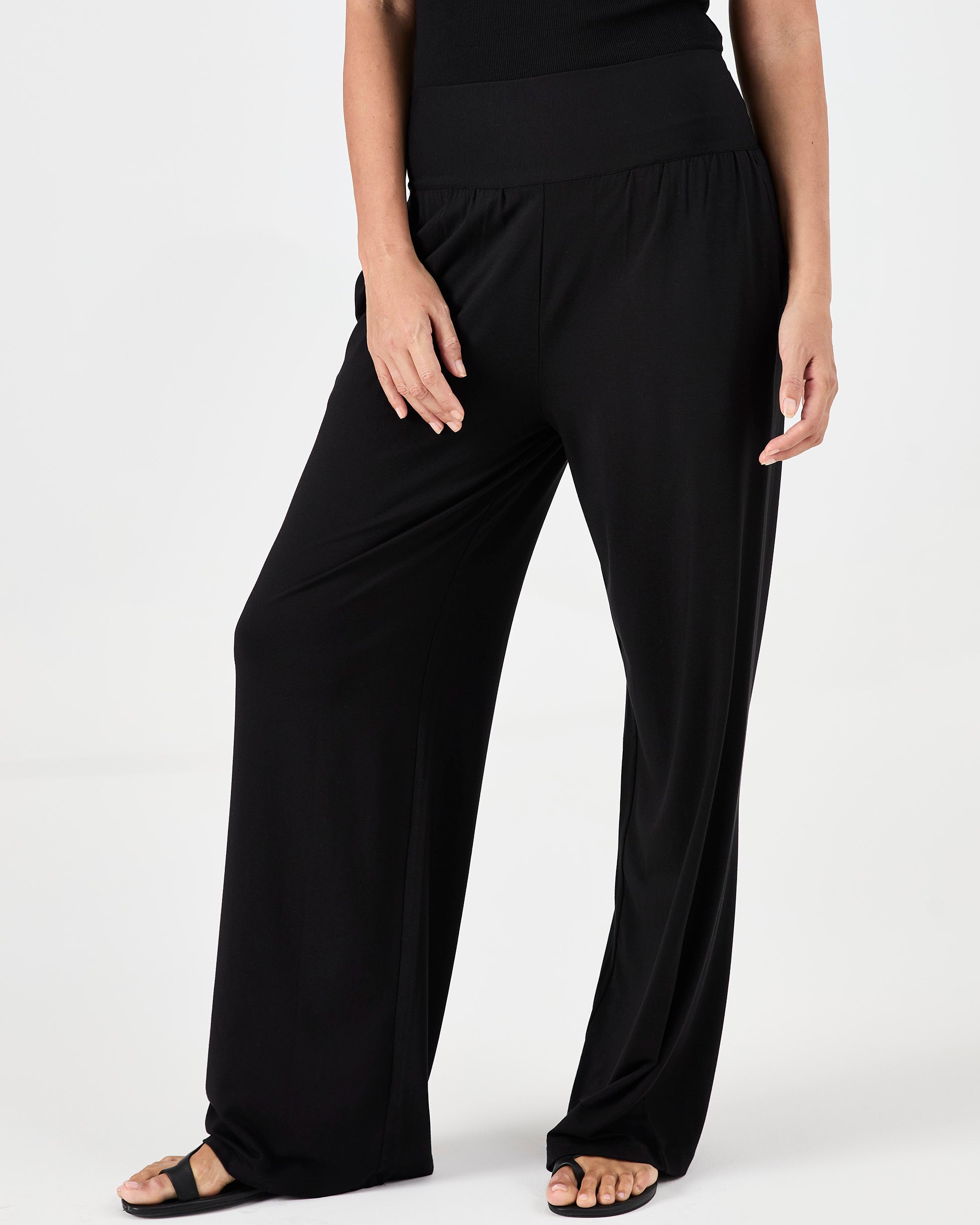 Nomad Modal Wide Leg Pant - Black