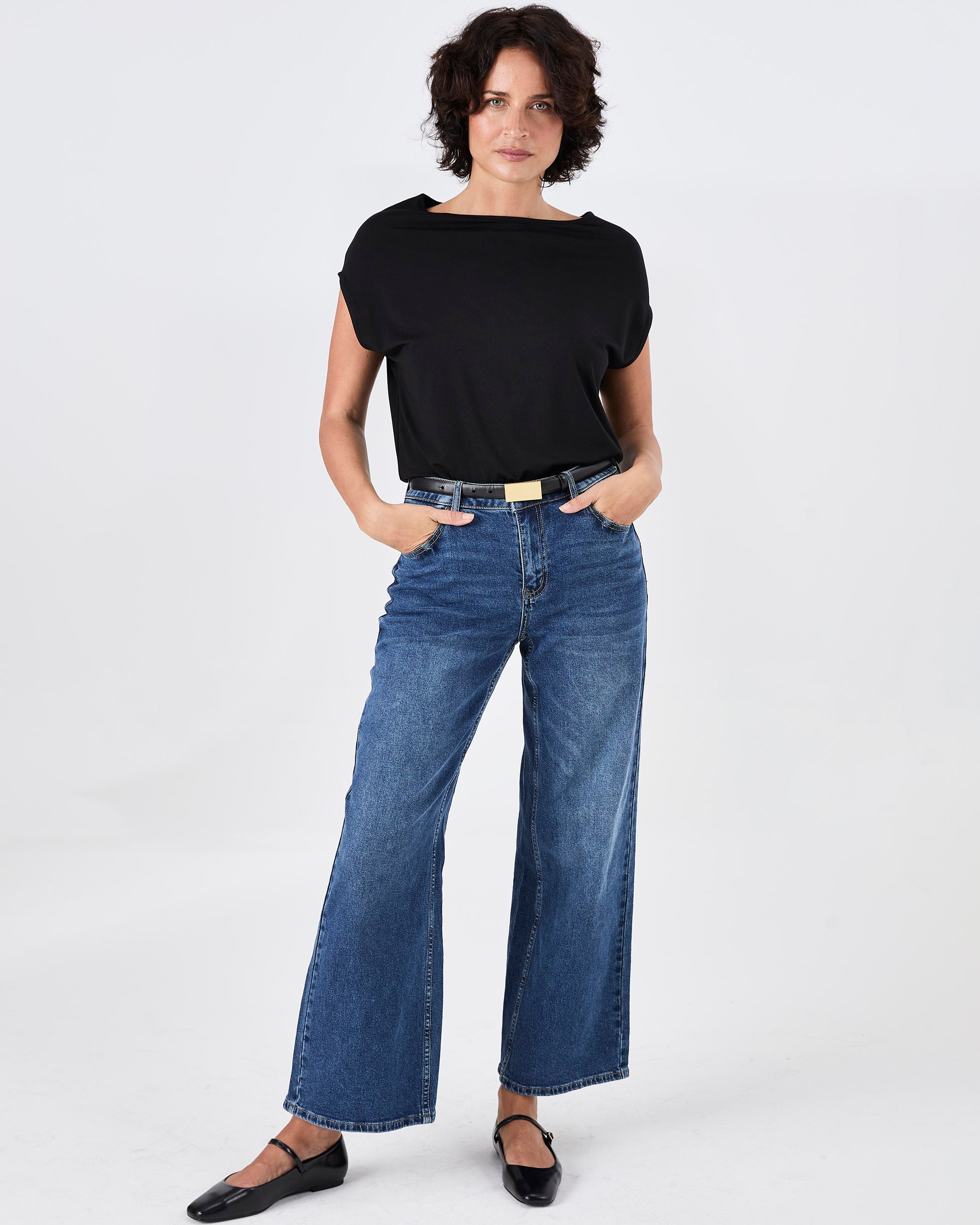 Modal Luxe Layer Tee - Black