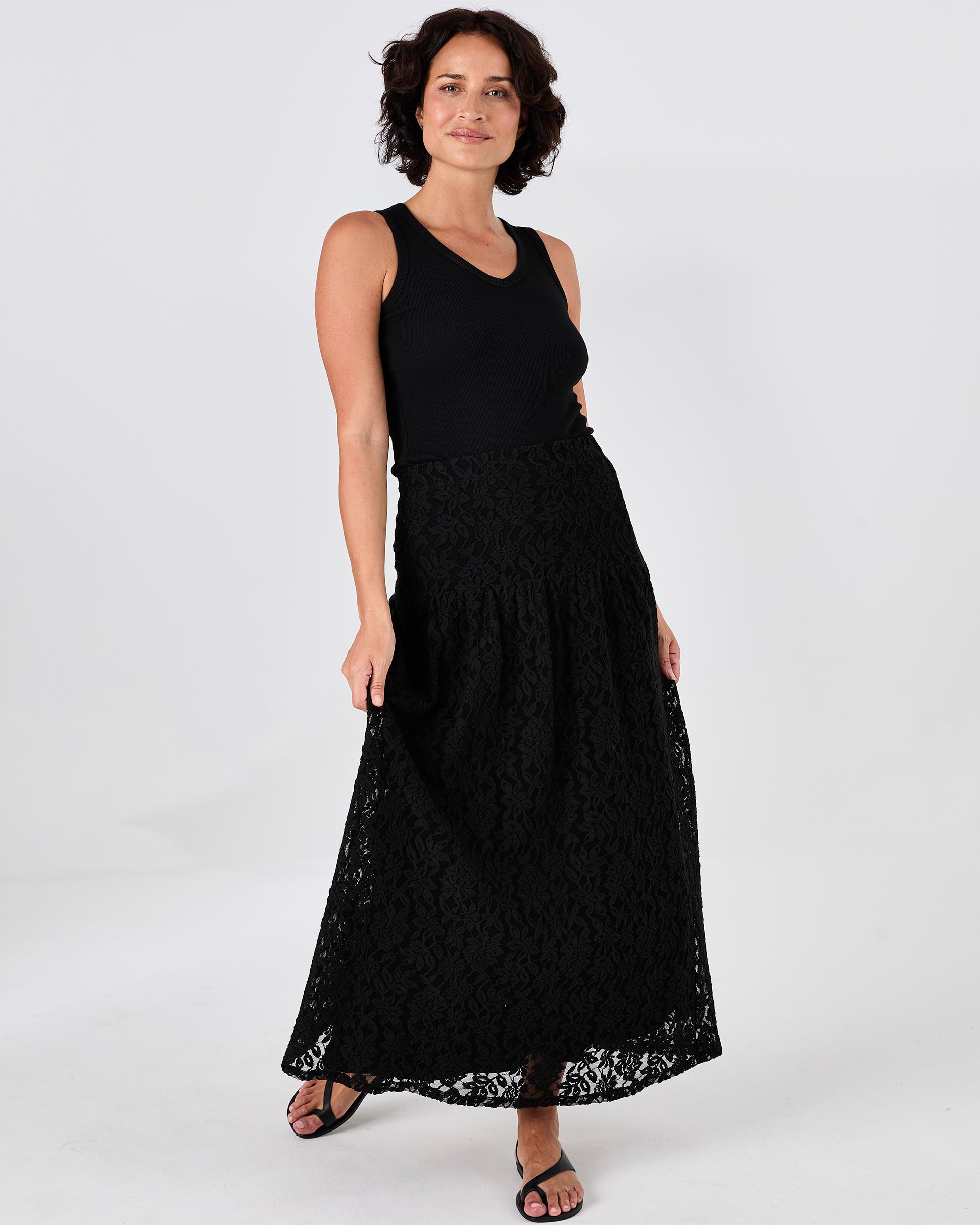 Chantelle Lace Skirt - Black