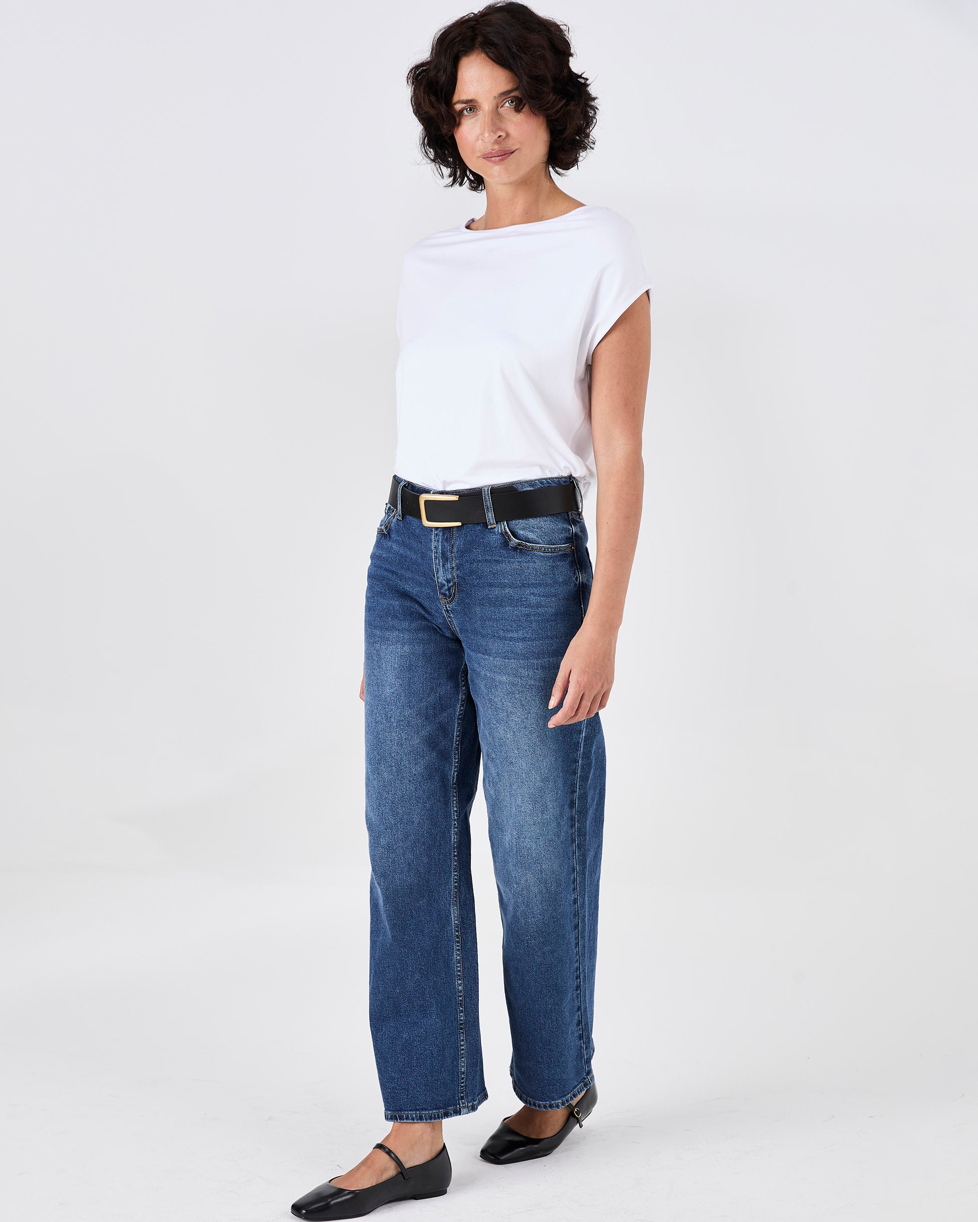 Modal Luxe Layer Tee - White