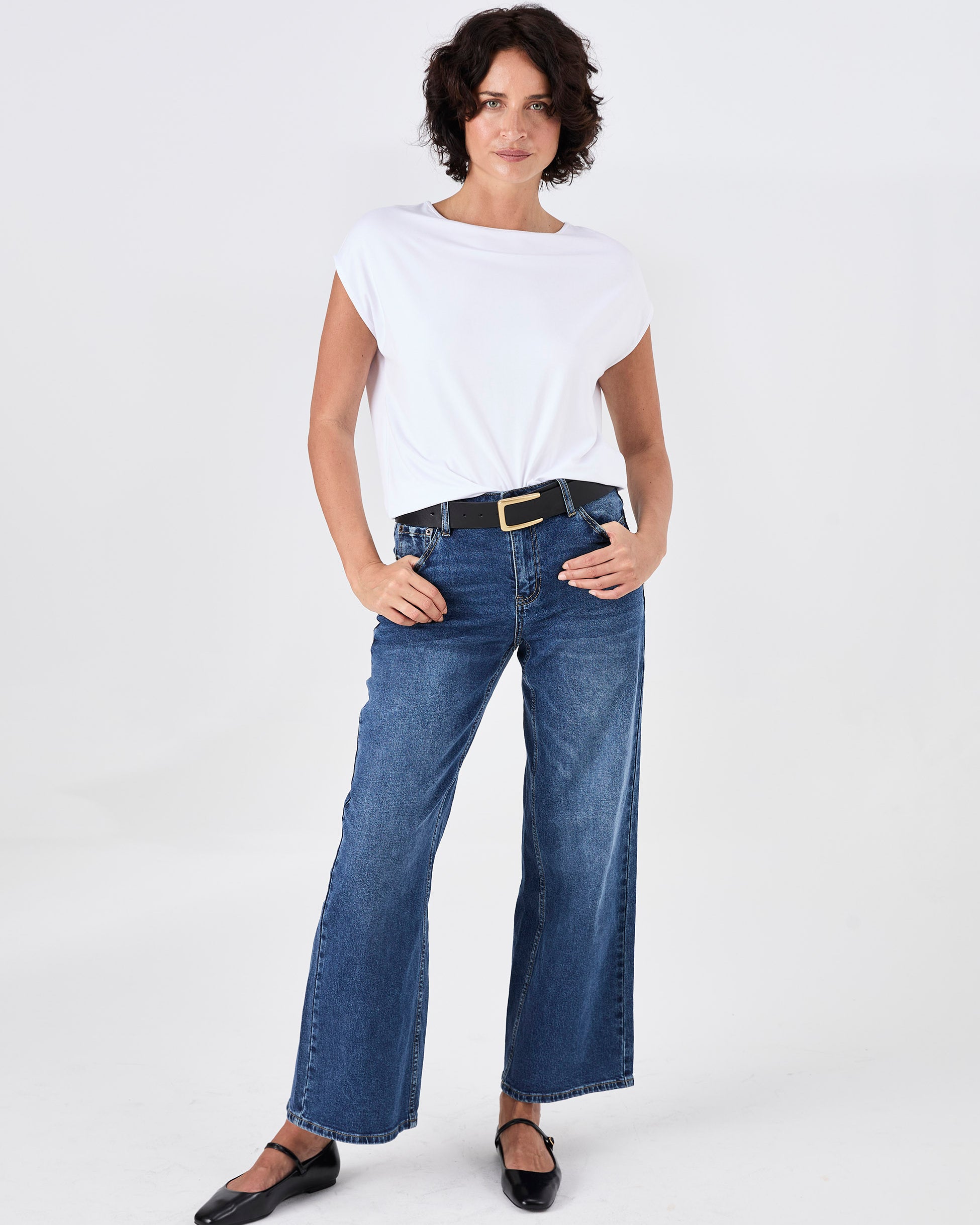 Modal Luxe Layer Tee - White